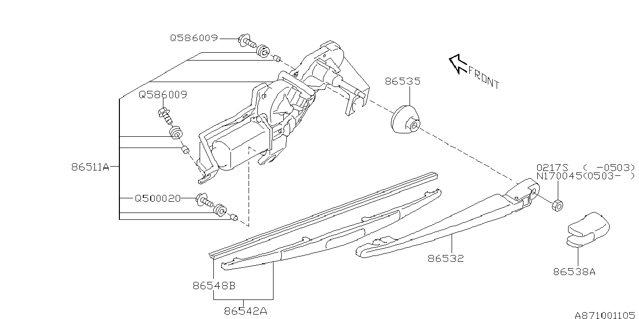 Subaru 86542XA09A - Sülən Bıçağı furqanavto.az