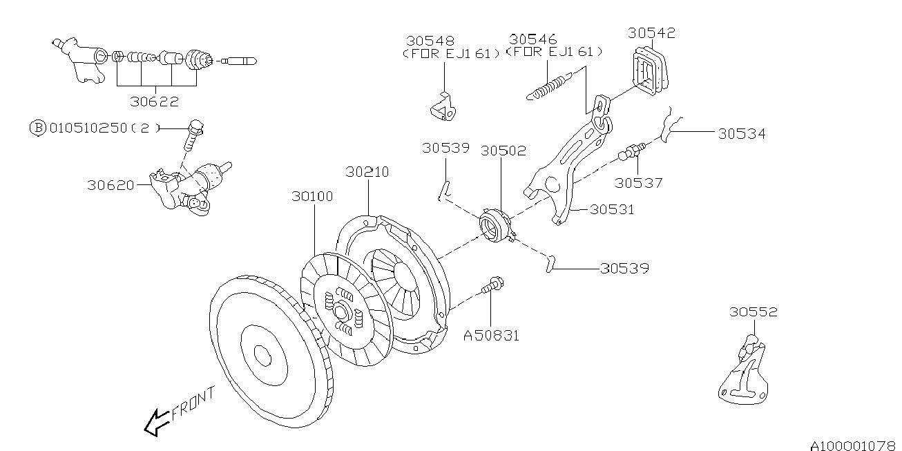 Subaru 30502-AA051 - Debriyajın buraxılması üçün rulman furqanavto.az