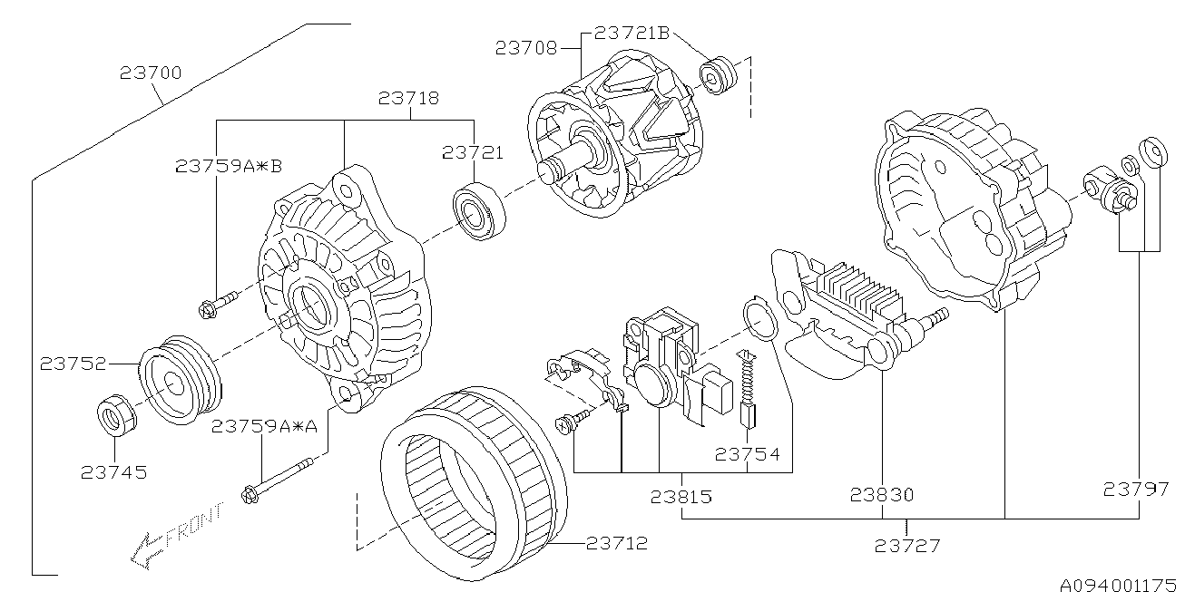 SAAB 23700 AA430 - Alternator furqanavto.az