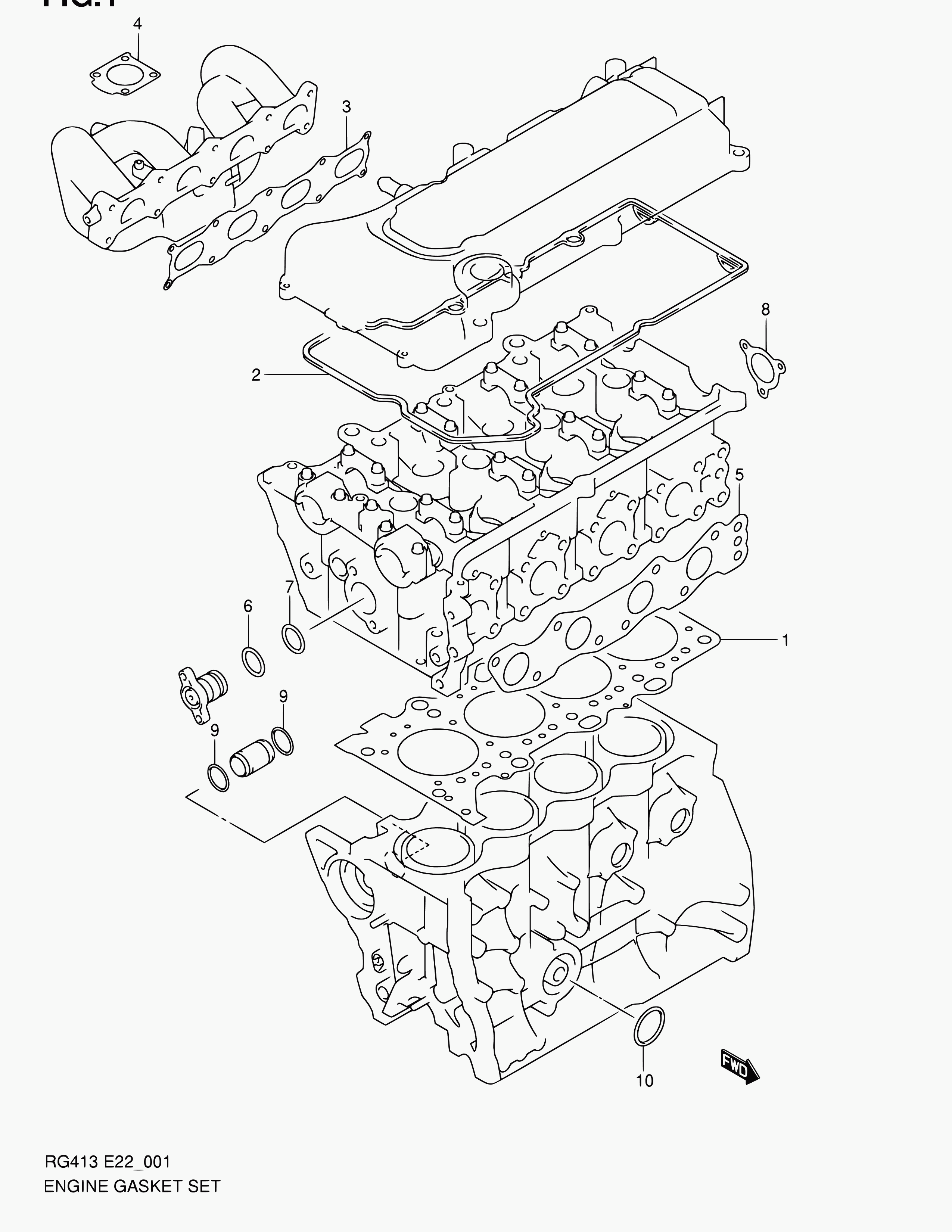 Suzuki 11400-69832 - Tam conta dəsti, mühərrik furqanavto.az