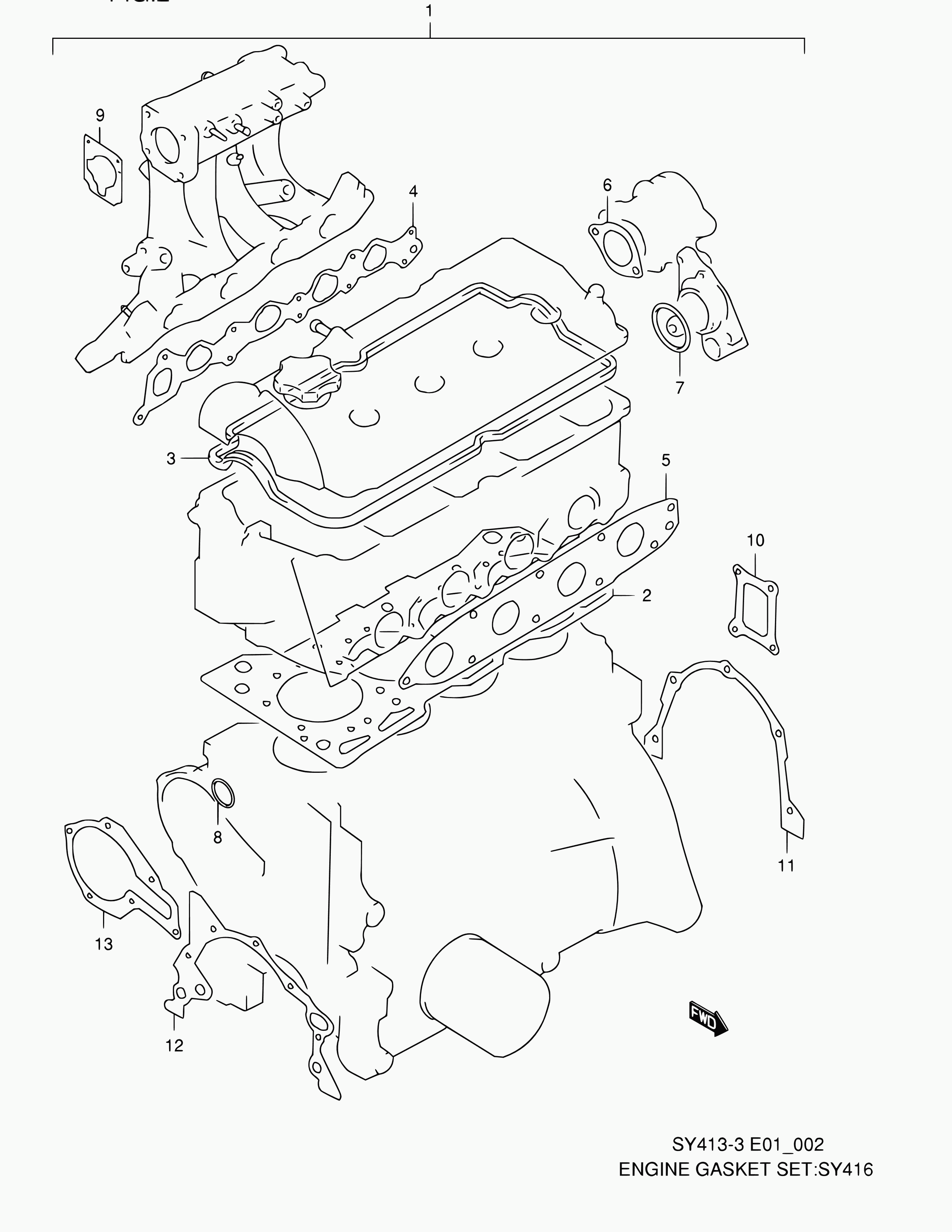 Suzuki 11141-71C00 - Conta, silindr başlığı furqanavto.az