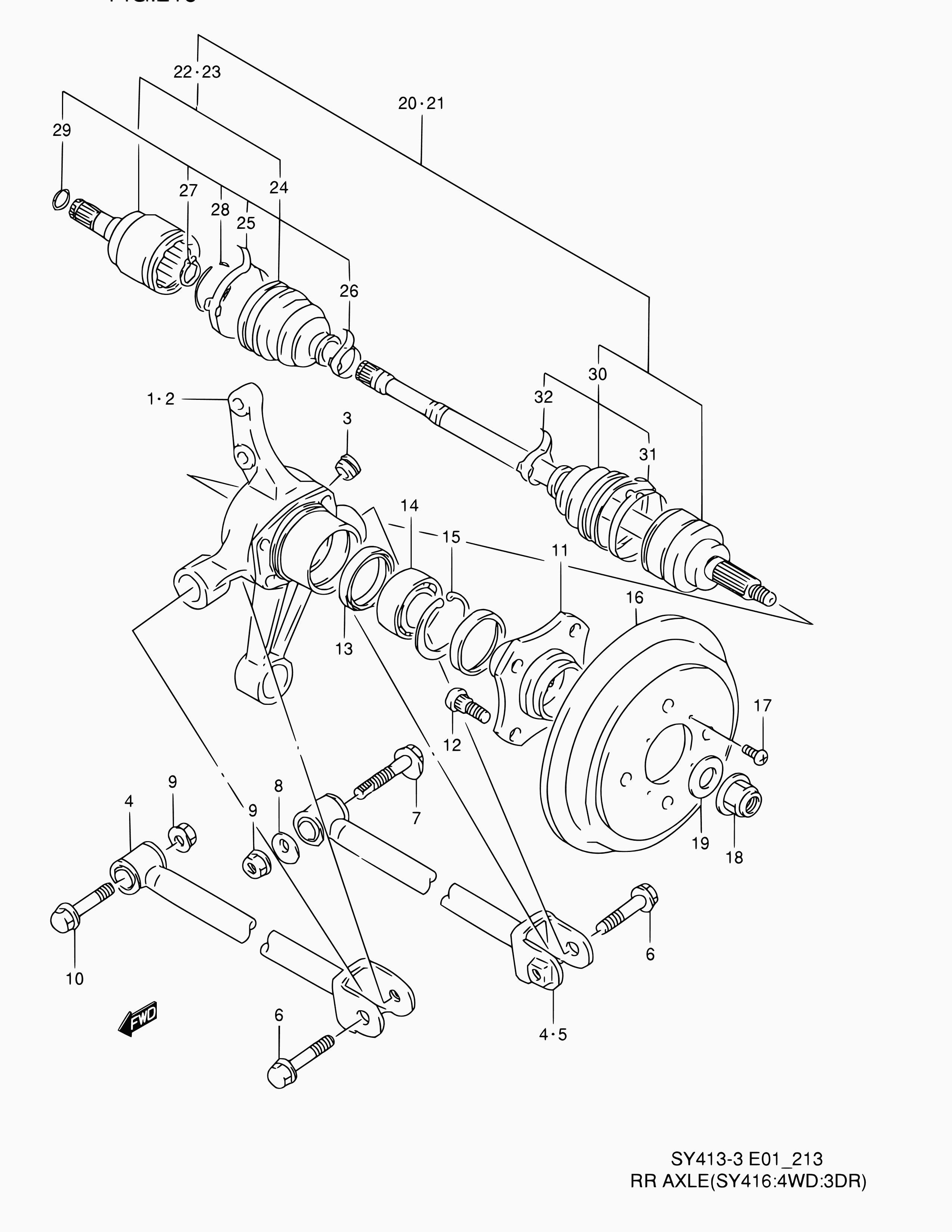 Suzuki 43431-60B20 - Təkər qovşağı, podşipnik dəsti furqanavto.az