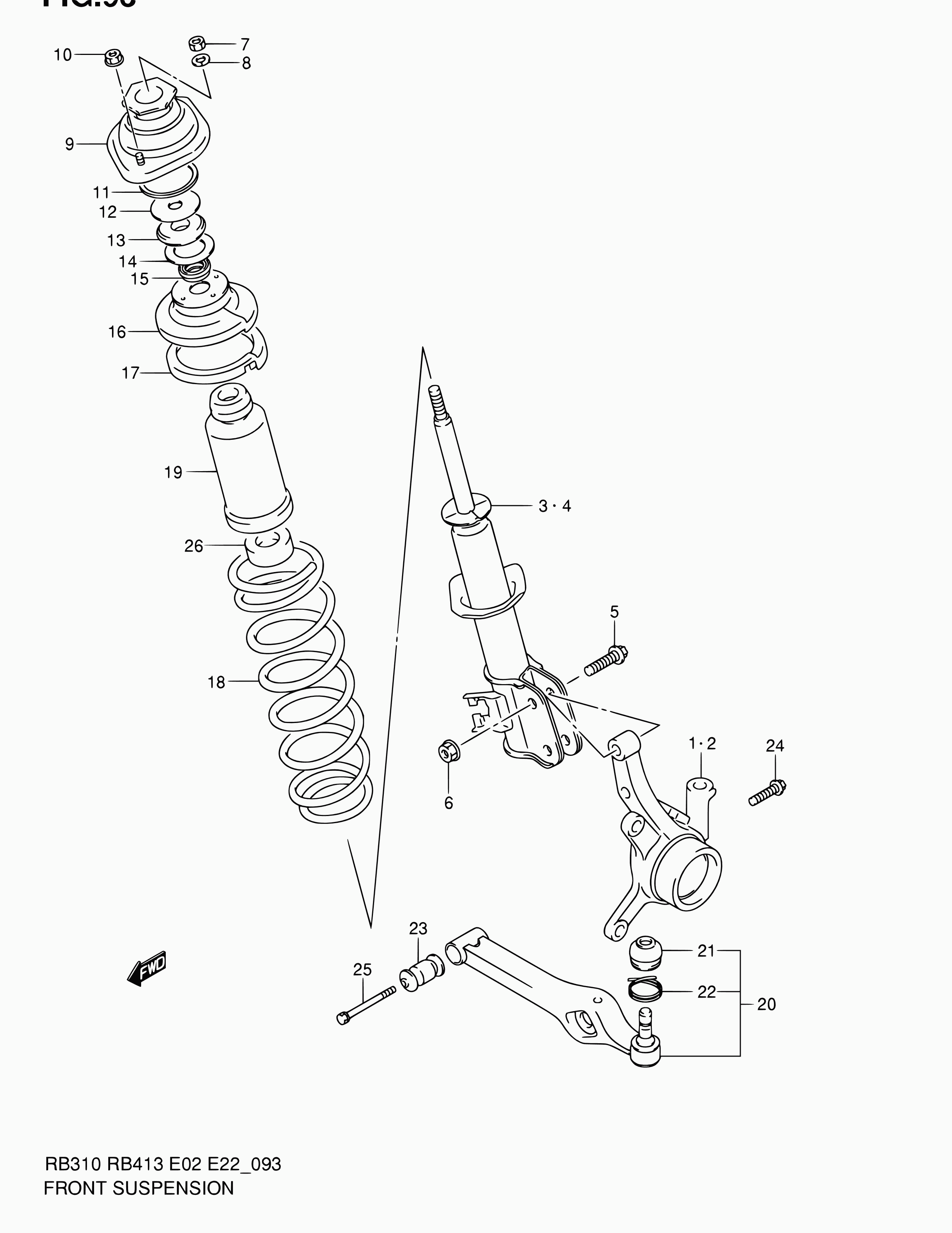 Suzuki 41741-83E00 - Üst Strut Montajı furqanavto.az