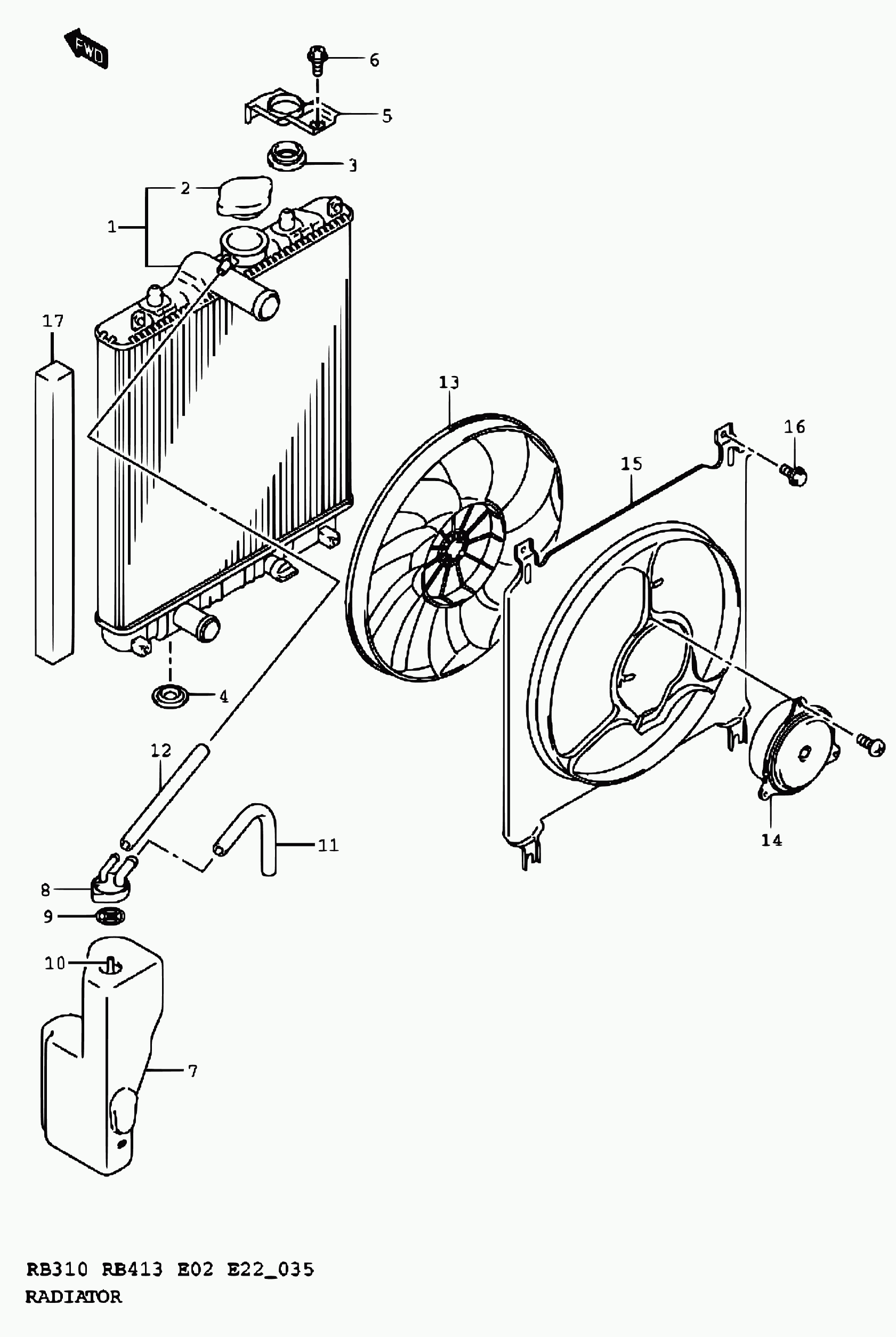 Suzuki 17920-83E00 - Mühürləmə qapağı, radiator furqanavto.az