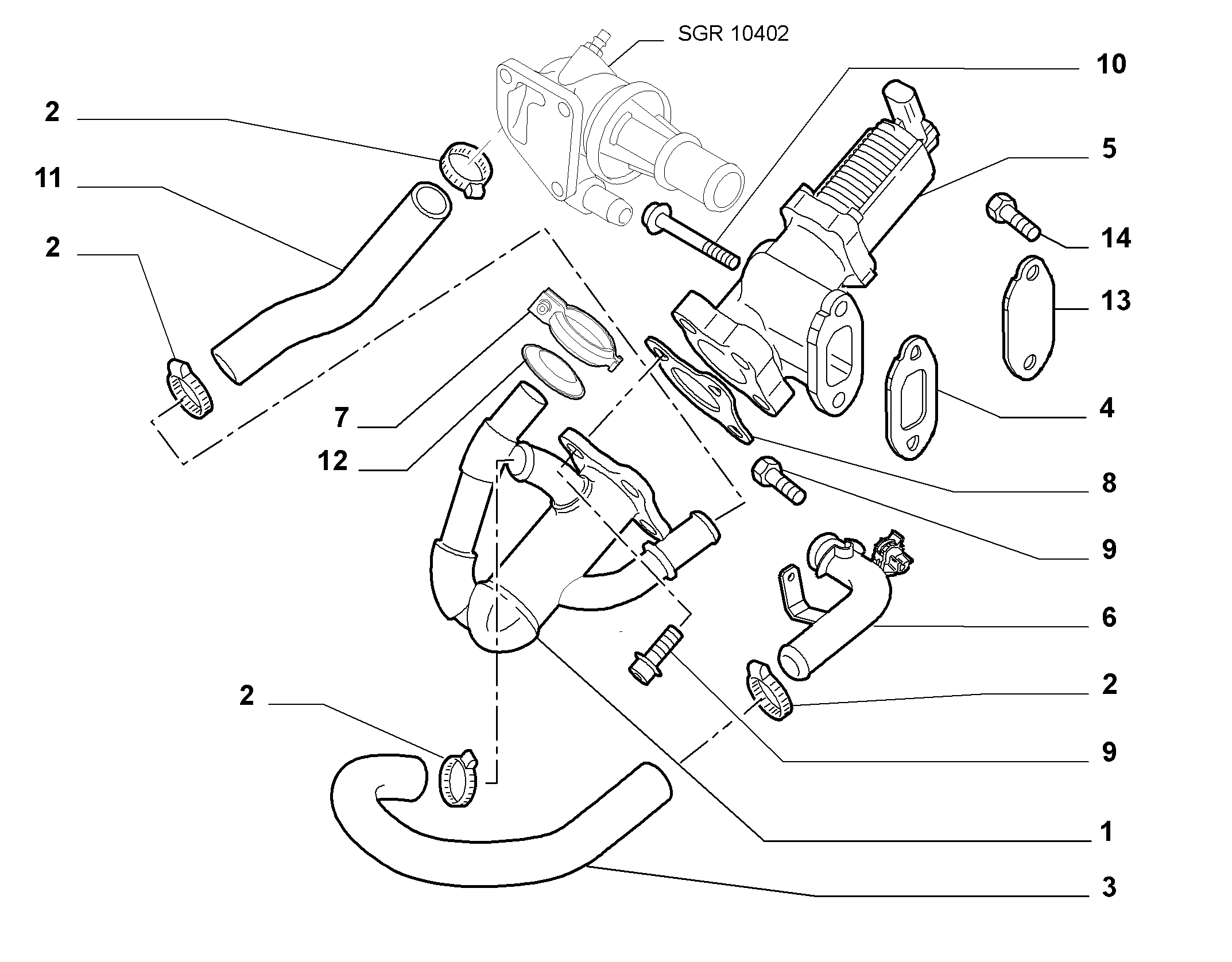 FIAT 73502579 - Möhür, EGR klapan furqanavto.az