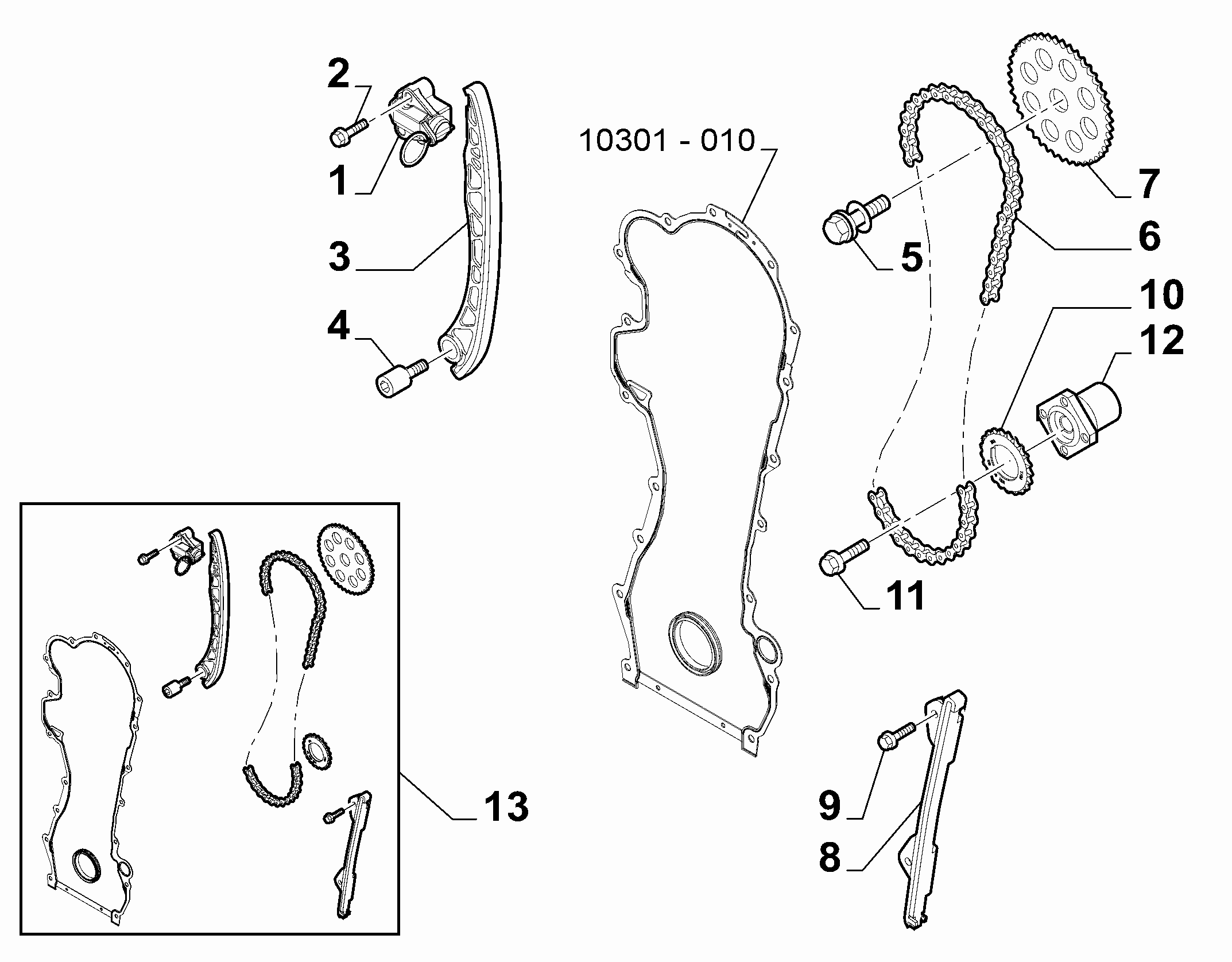 Chrysler 55221385 - Vaxt zəncirinin dəsti furqanavto.az