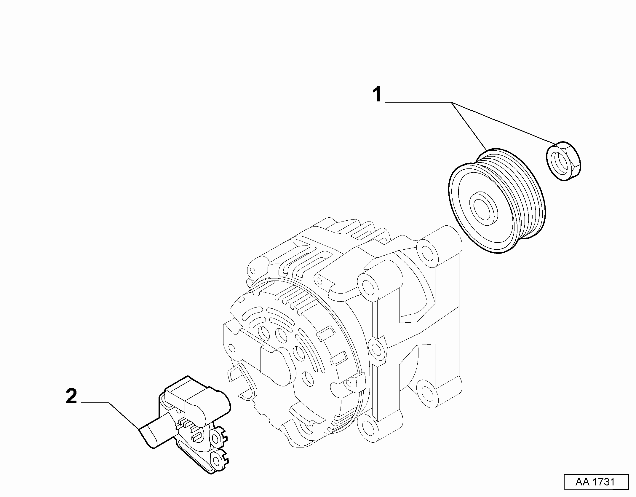 FIAT 77362717 - Kasnak, alternator, sərbəst dönərli mufta furqanavto.az