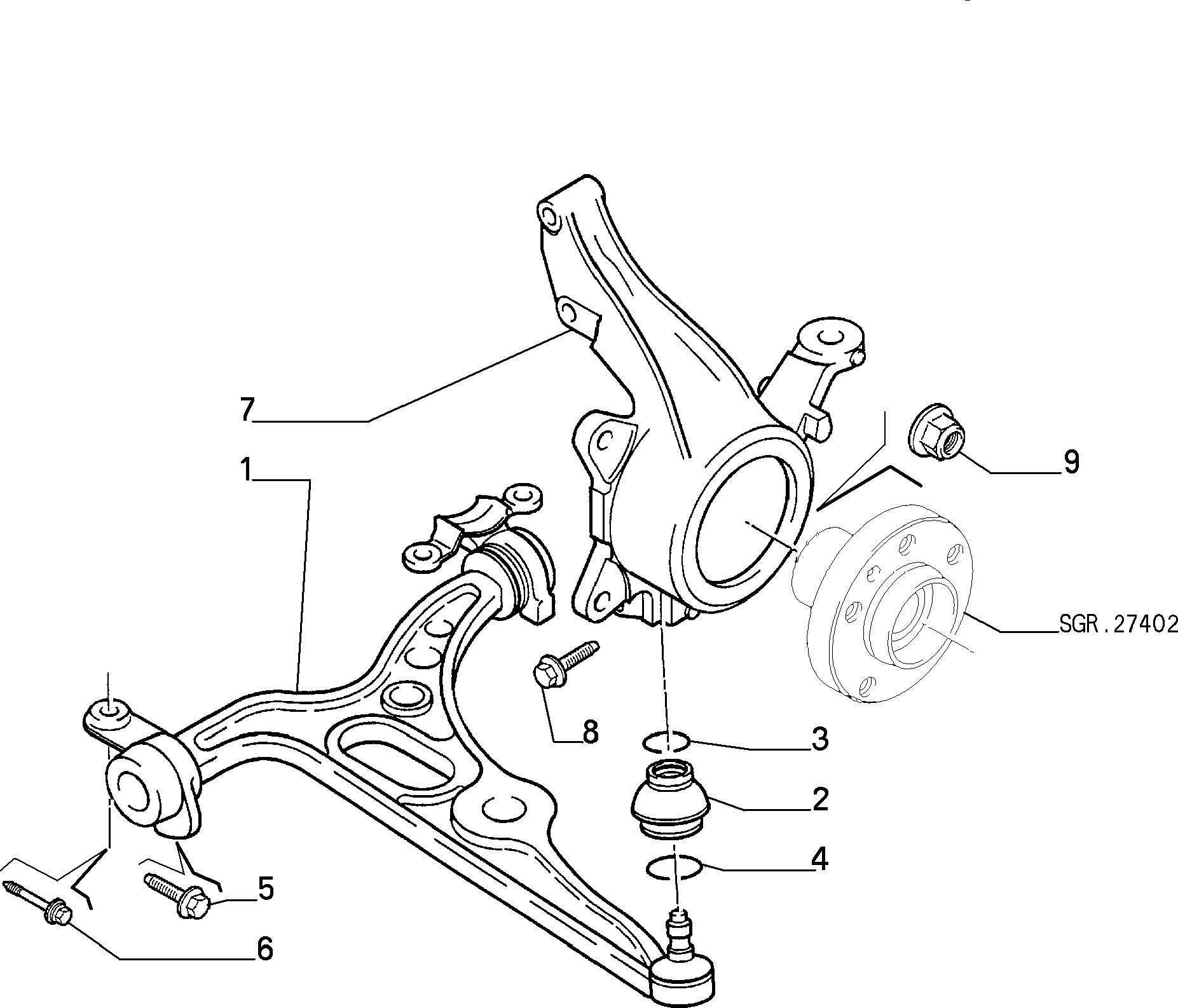 FIAT / LANCIA 1333754080 - Yolun idarəedici qolu furqanavto.az