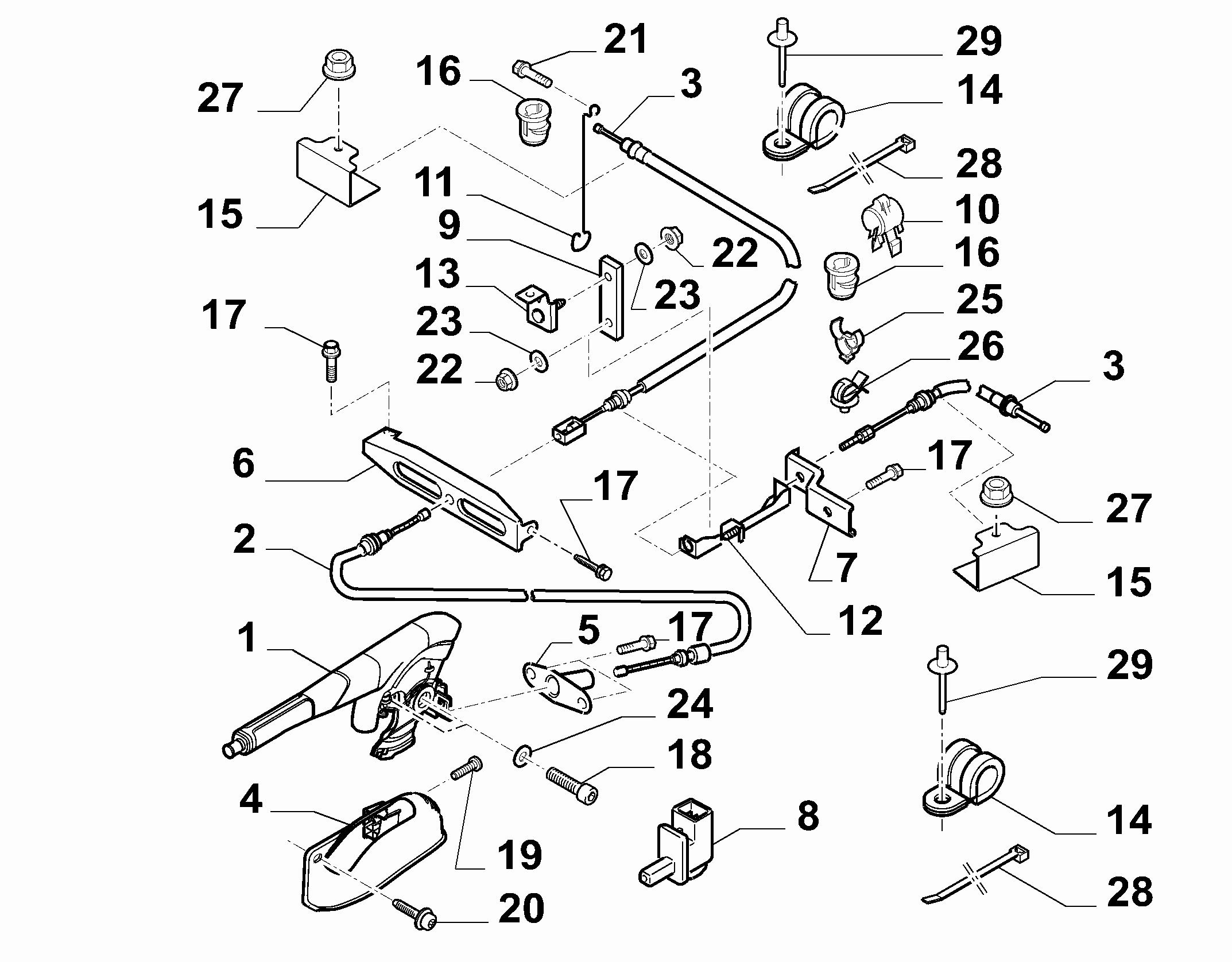 FIAT 1484375080 - Kabel, dayanacaq əyləci furqanavto.az