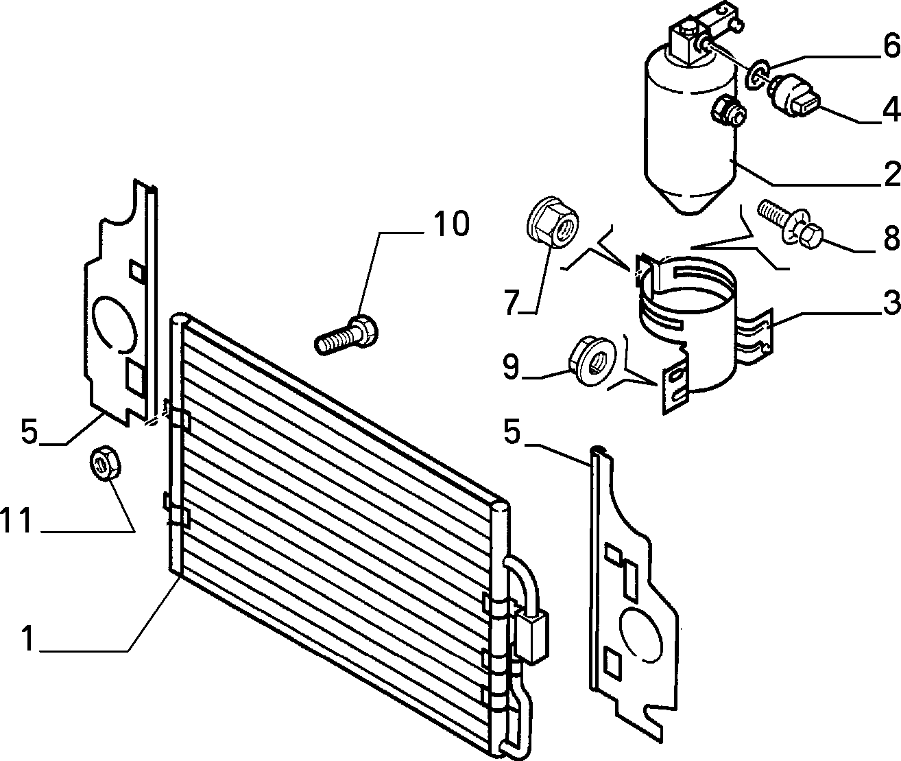 FIAT 1486721080 - Kondenser, kondisioner furqanavto.az