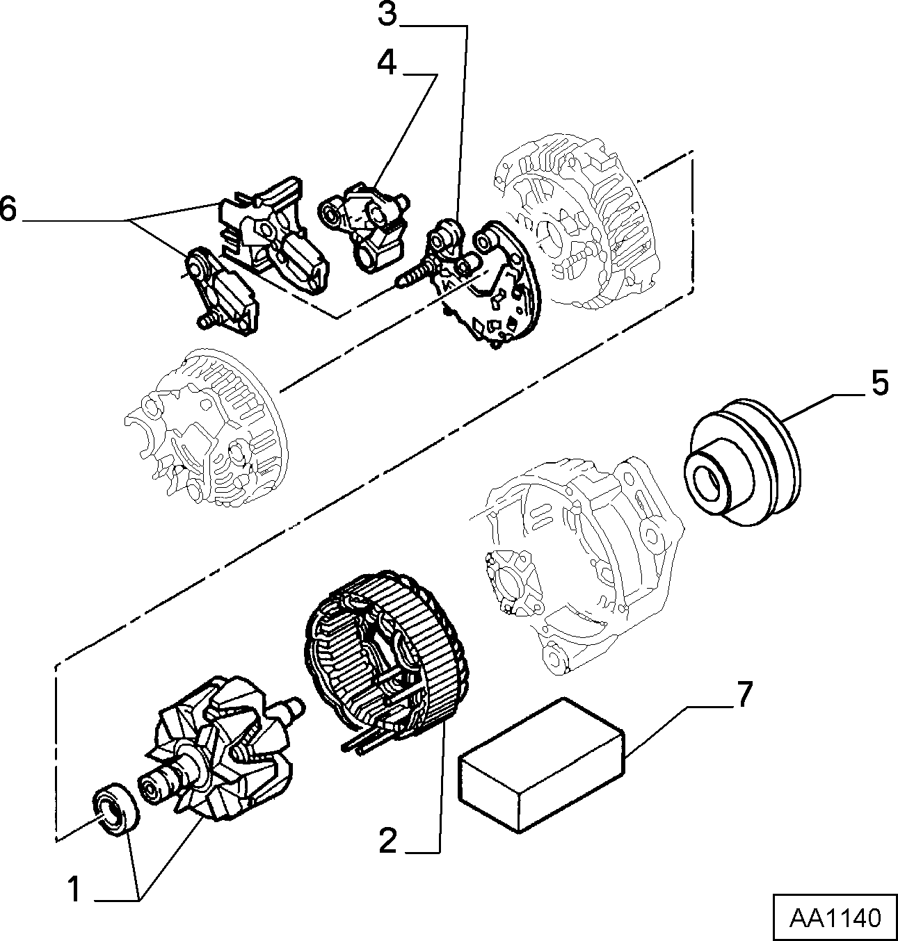 FIAT / LANCIA 9949520 - Kasnak, alternator, sərbəst dönərli mufta furqanavto.az