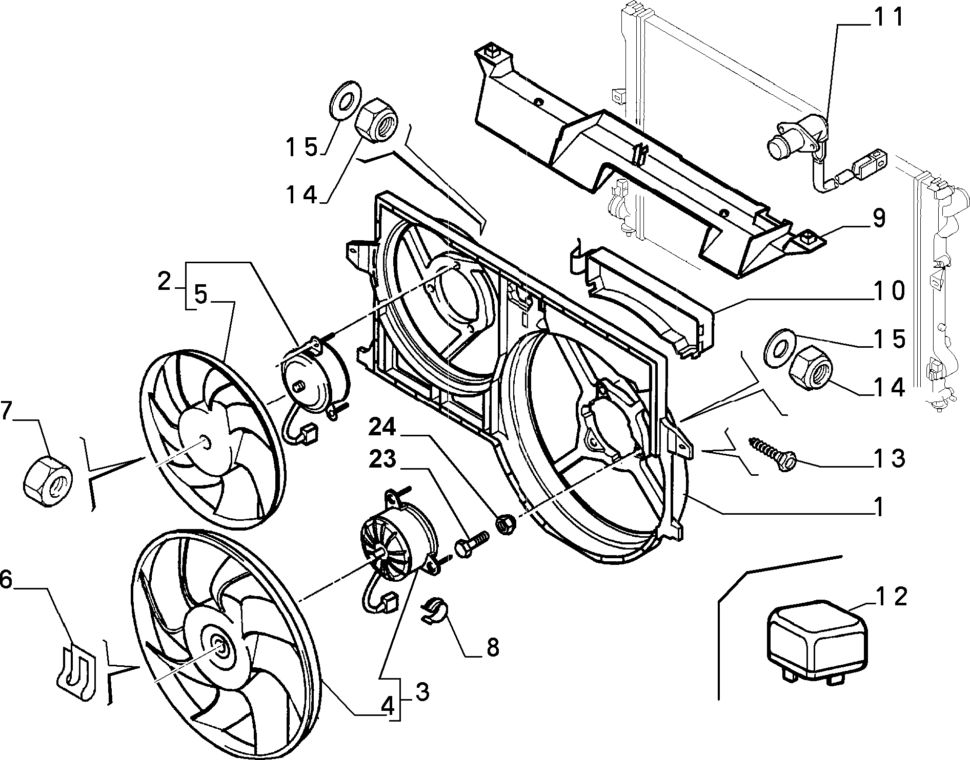 CITROËN 1474414080 - Fen, radiator furqanavto.az