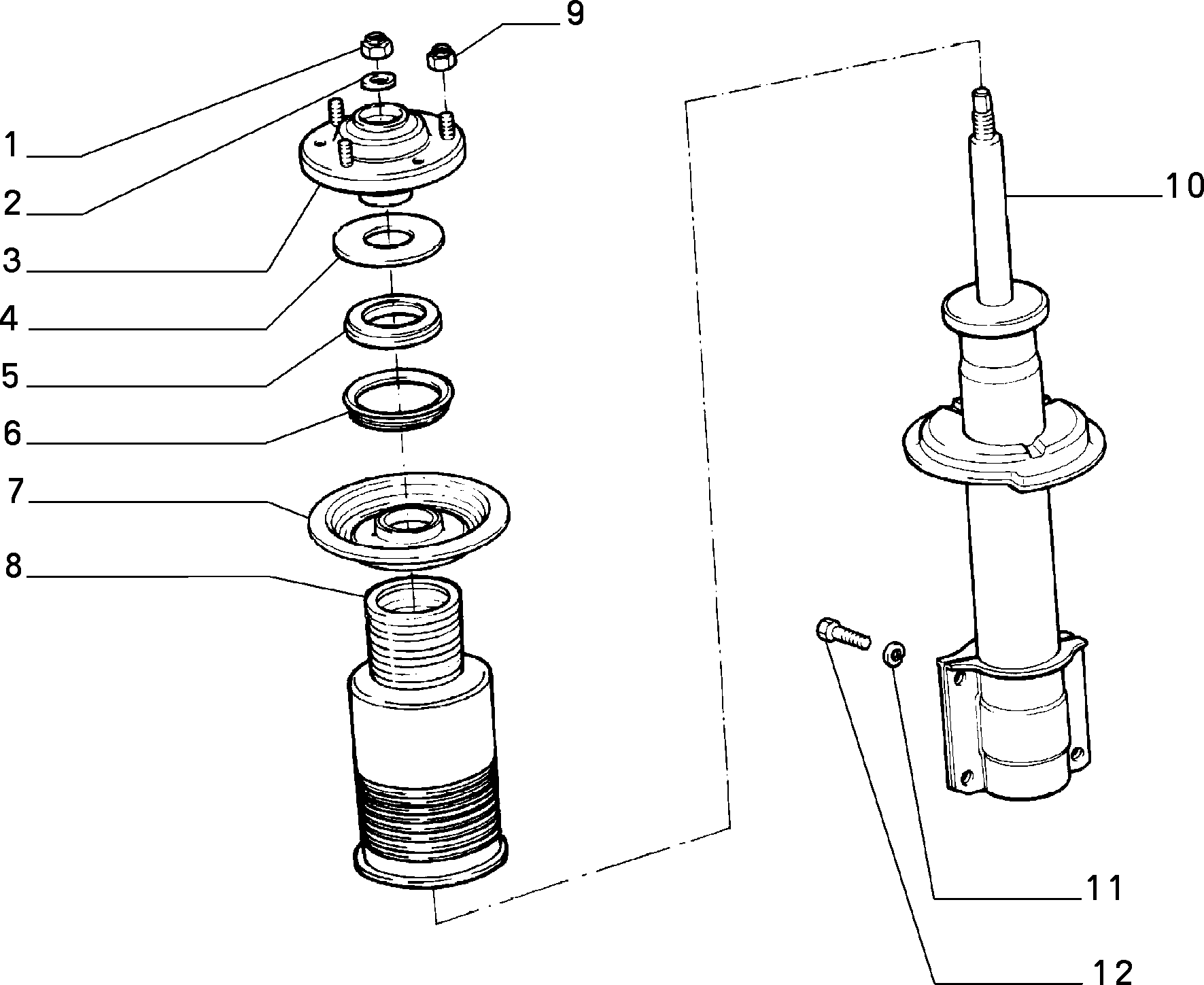 Alfa Romeo 4390179 - Üst Strut Montajı furqanavto.az