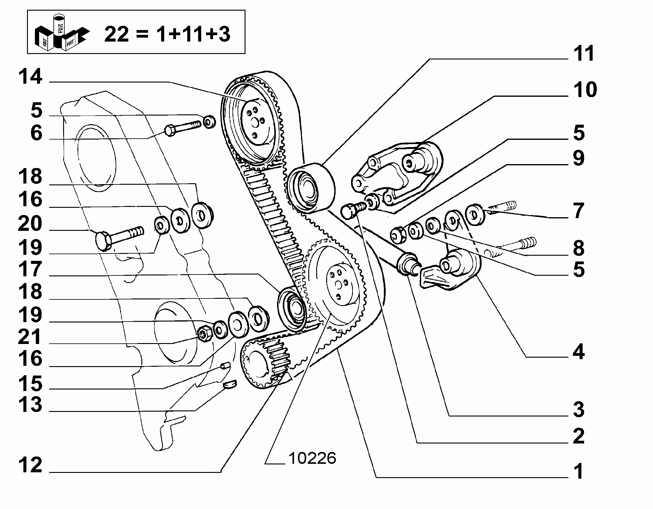 Autobianchi 98419390 - Vaxt kəməri furqanavto.az