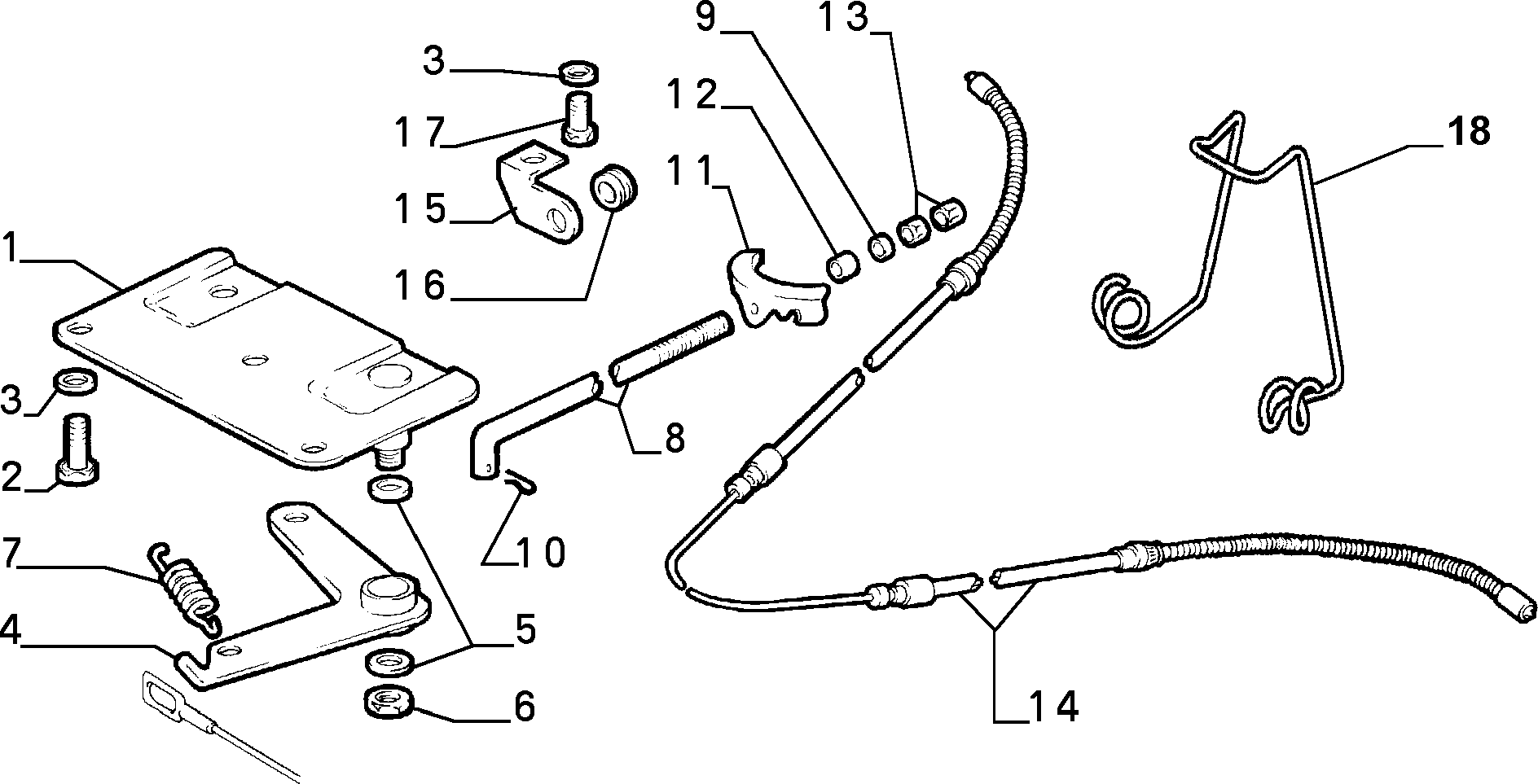 PEUGEOT 1307963080 - Kabel, dayanacaq əyləci furqanavto.az