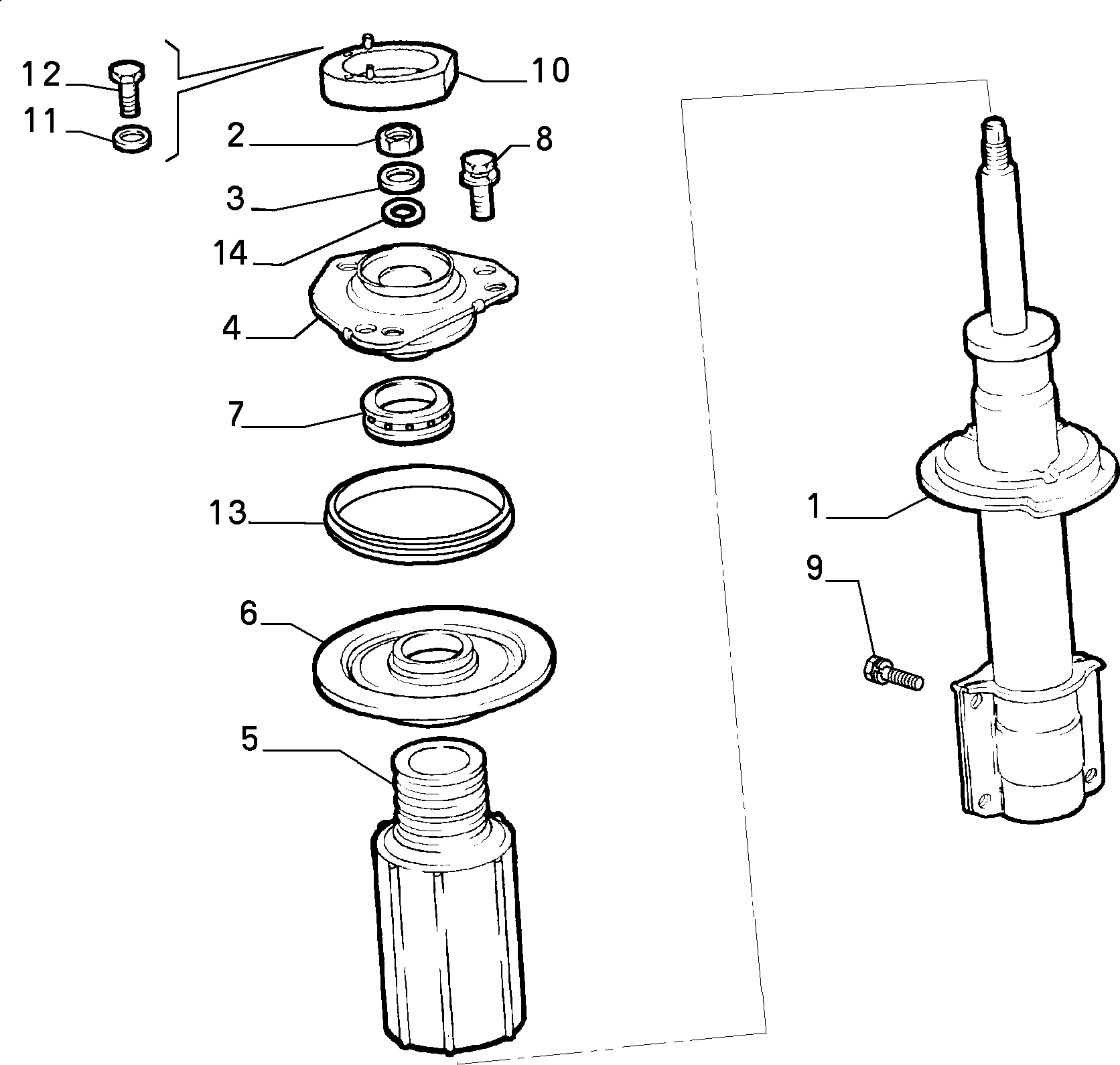 CITROËN 1307628080 - Üst Strut Montajı furqanavto.az