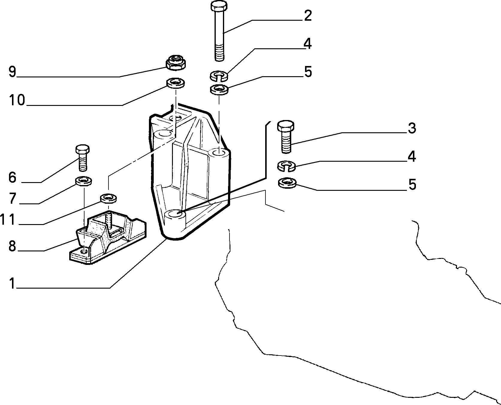 CITROËN 1307907080 - Tutacaq, mühərrik montajı furqanavto.az