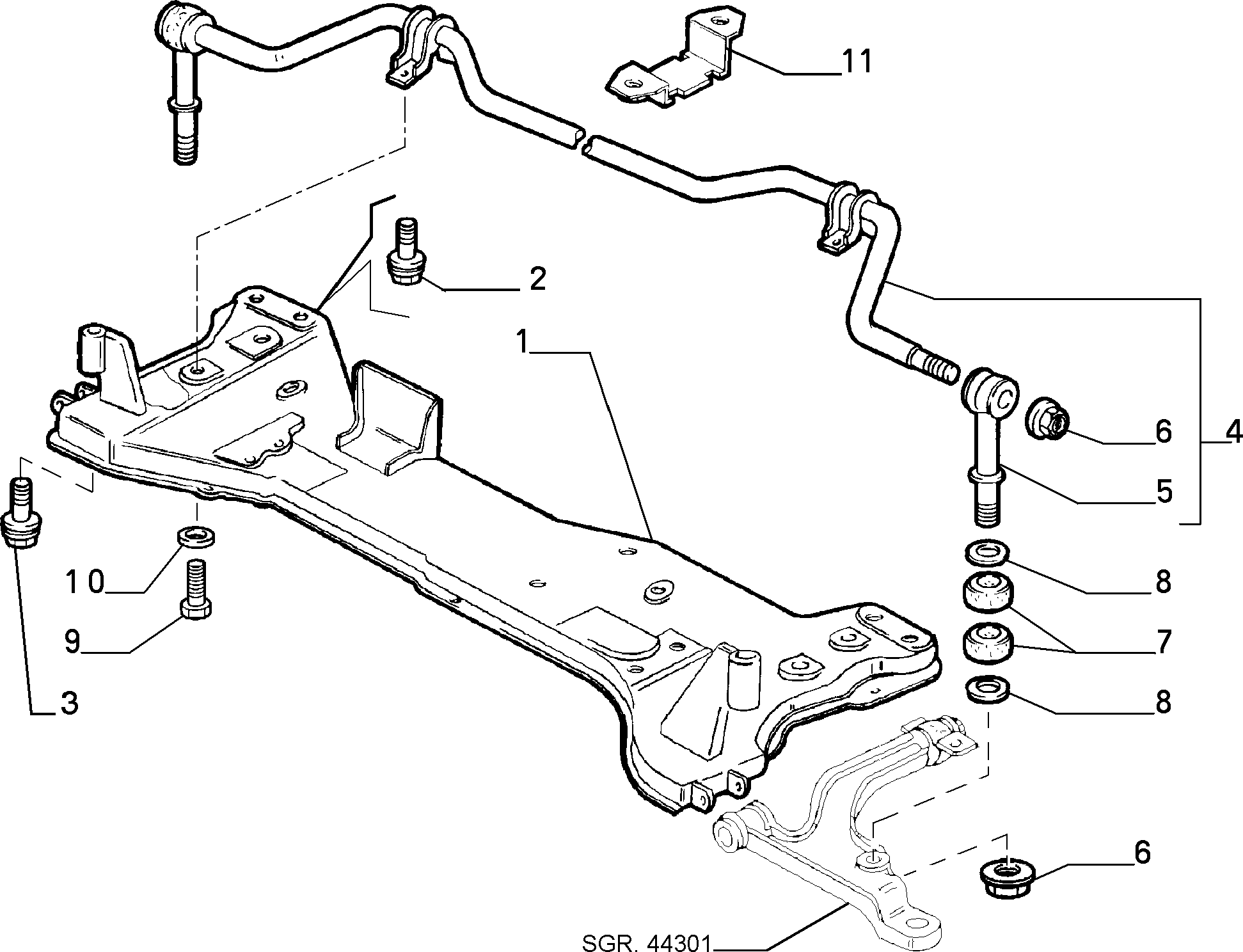 FIAT 1300721080 - Təmir dəsti, stabilizator birləşmə çubuğu furqanavto.az