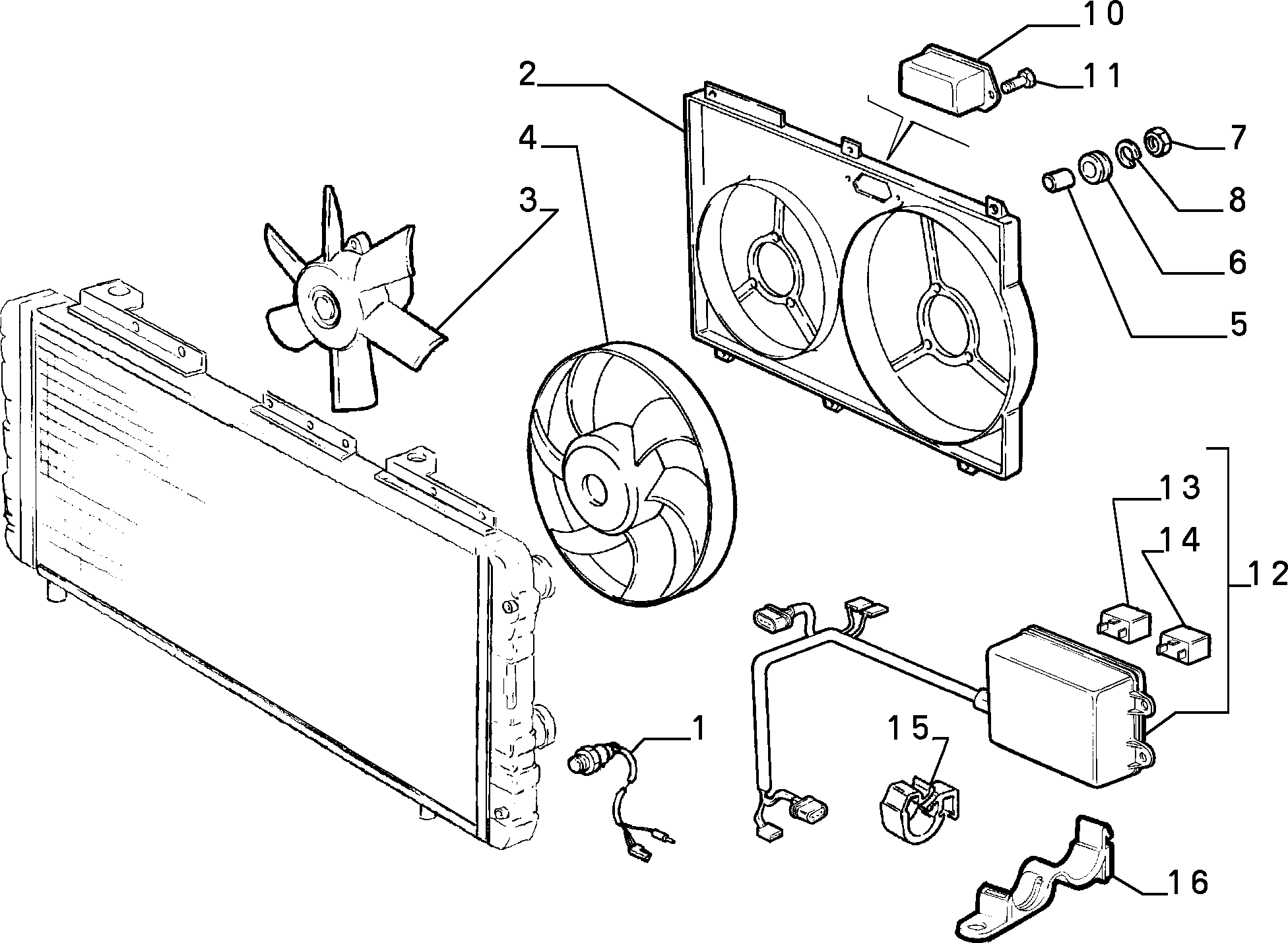 FIAT 60815453 - Fen, radiator furqanavto.az