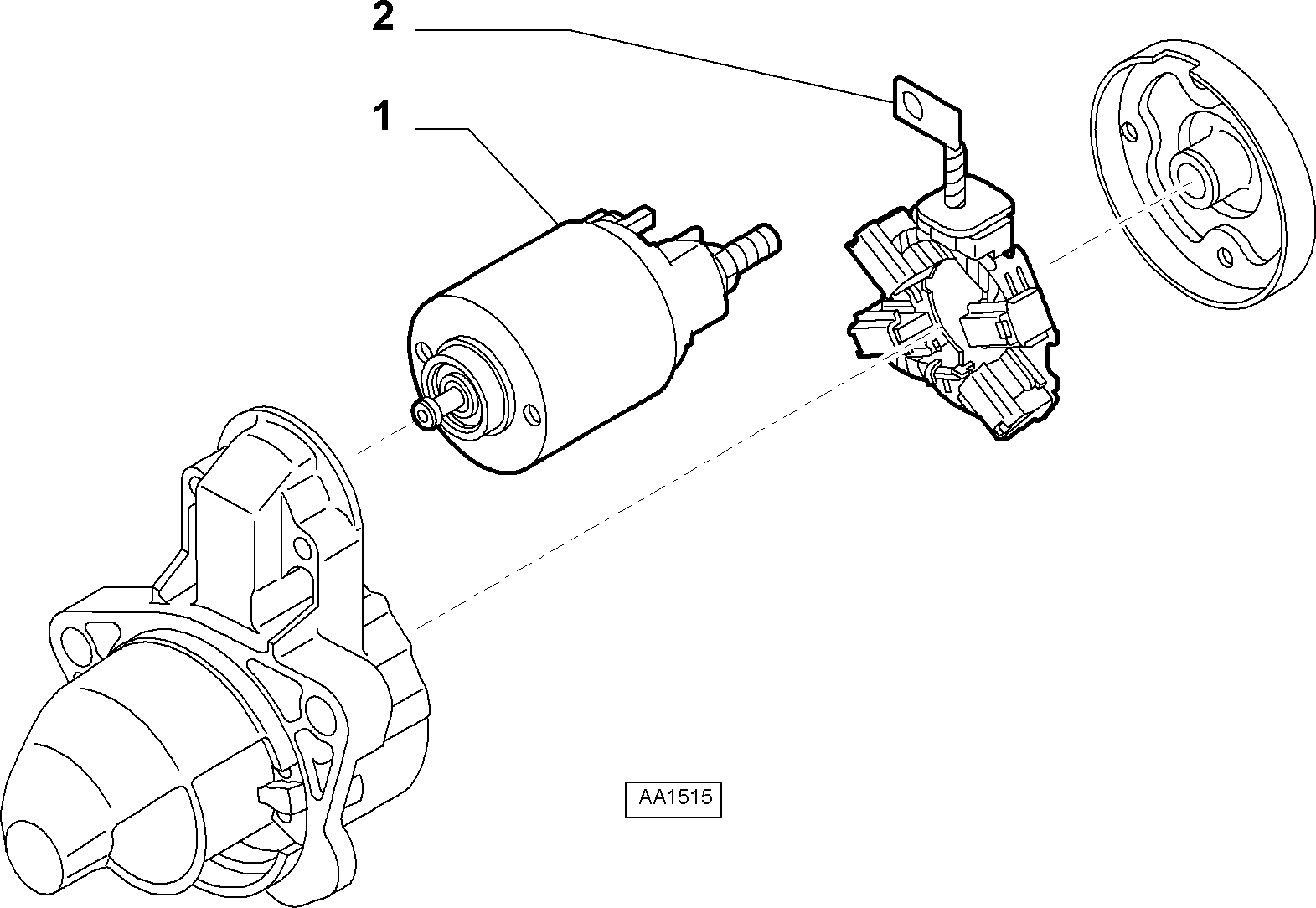 Alfa Romeo 77365064 - Solenoid açarı, başlanğıc furqanavto.az