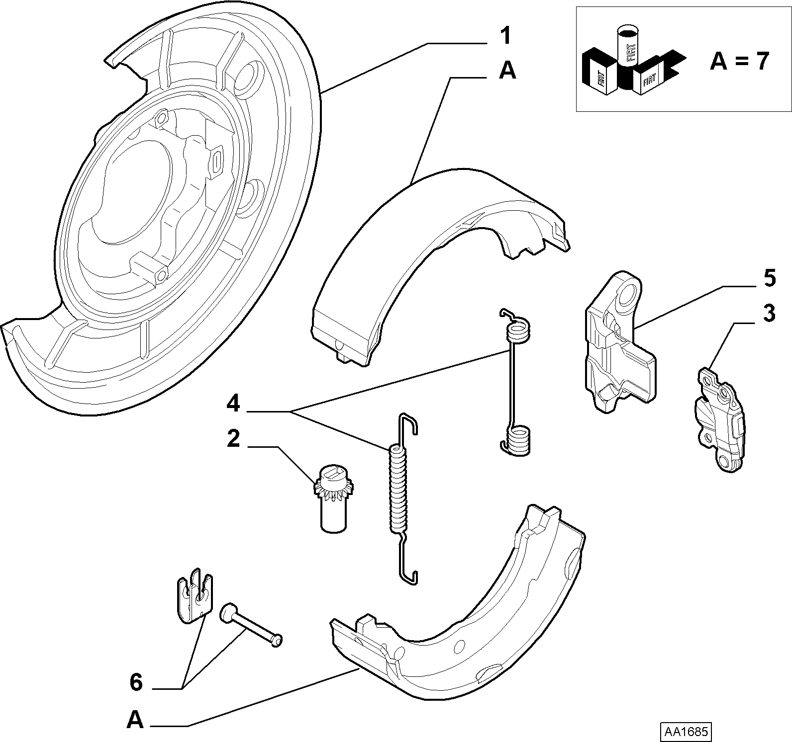 TOFAS 77364023 - Əyləc başlığı dəsti, dayanacaq əyləci furqanavto.az