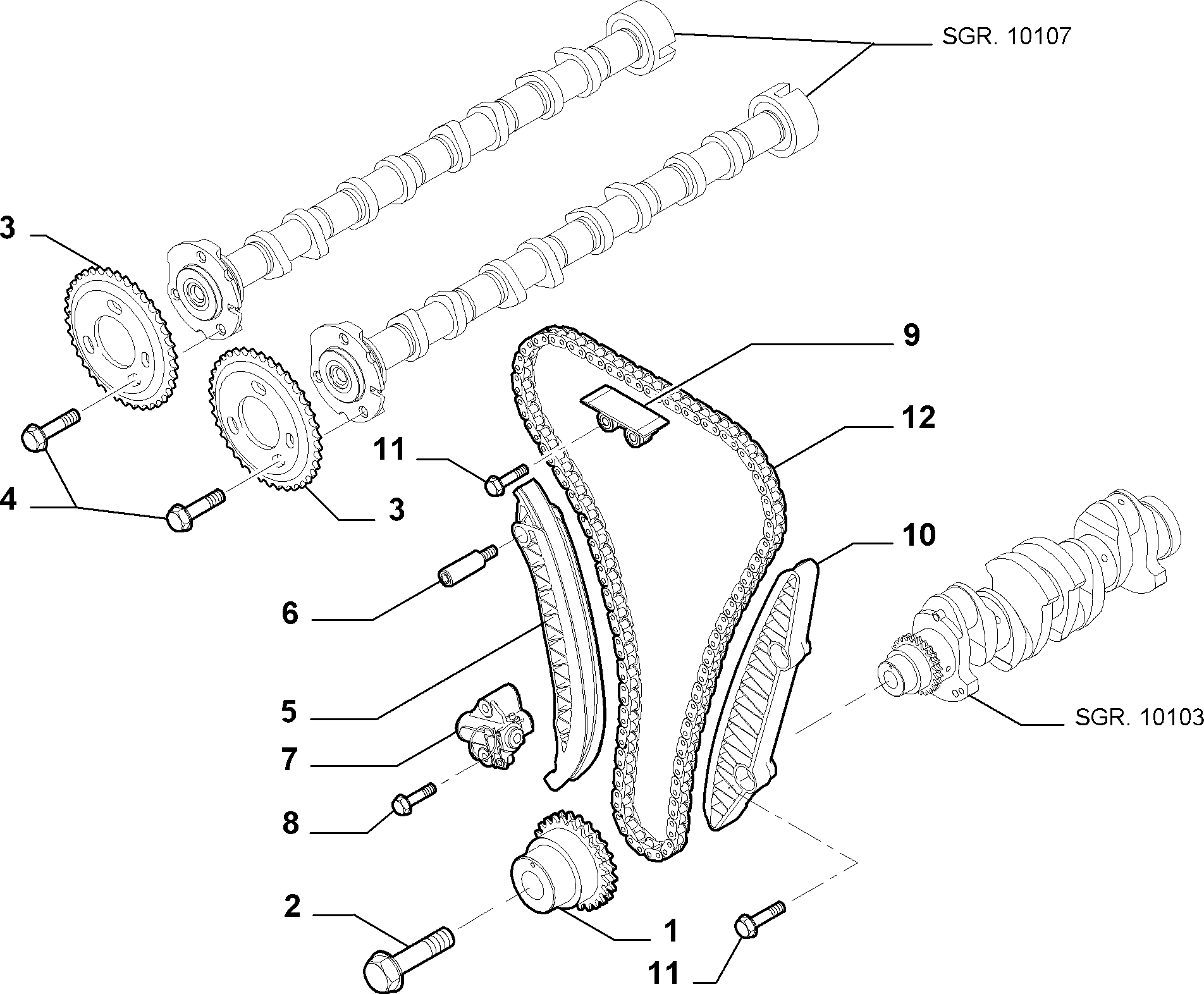 PEUGEOT 96 758 058 80 - Vaxt zəncirinin dəsti furqanavto.az