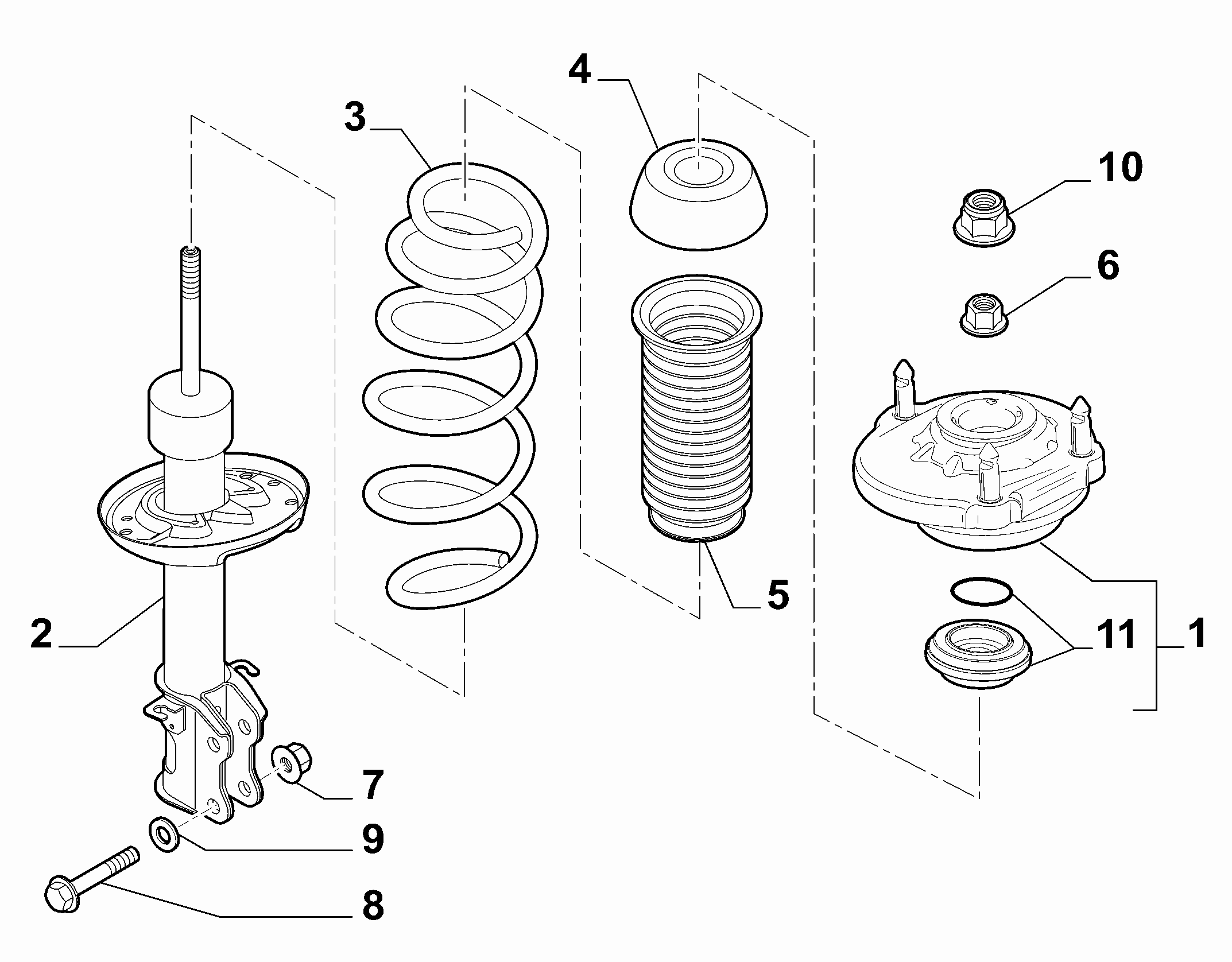 CITROËN 51839931 - Üst Strut Montajı furqanavto.az