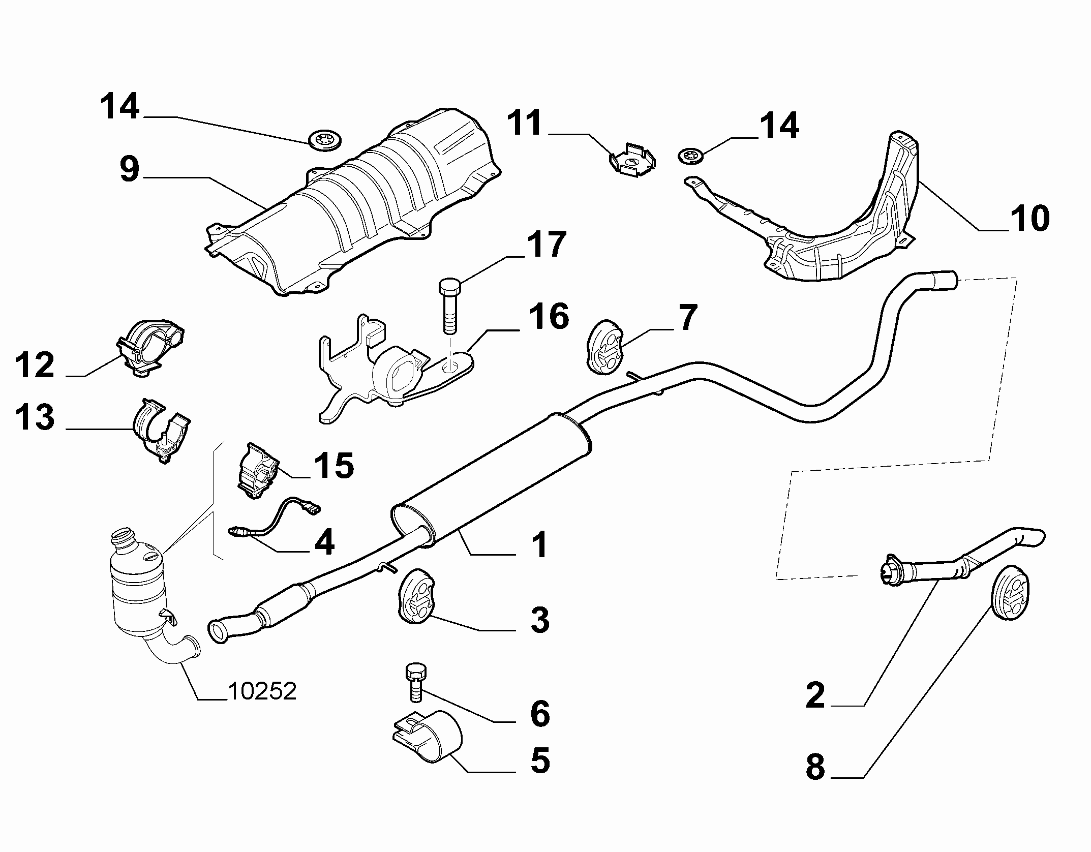 Abarth 55702861 - Saxlama braketi, səsboğucu furqanavto.az