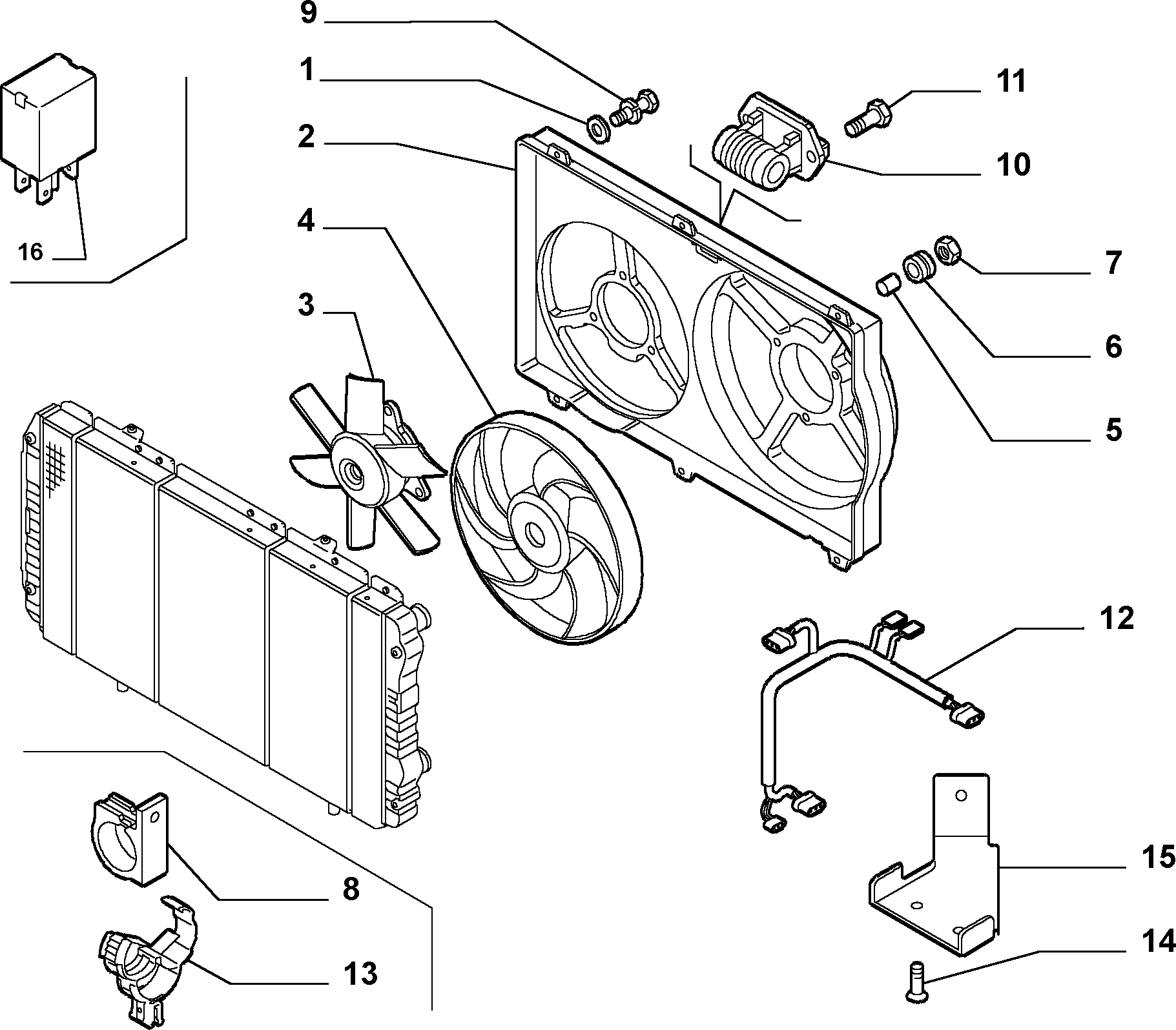 CITROËN/PEUGEOT 1305196080 - Fen, radiator furqanavto.az