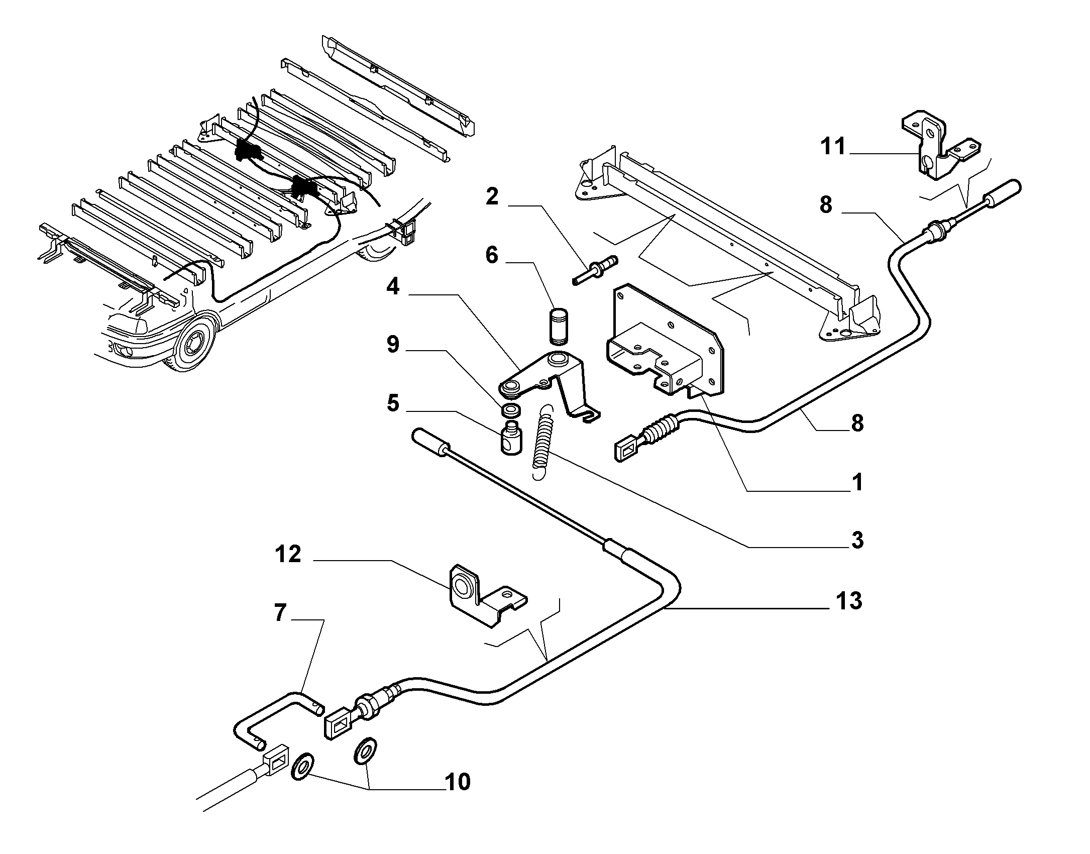 PEUGEOT 1338691080 - Kabel, dayanacaq əyləci furqanavto.az