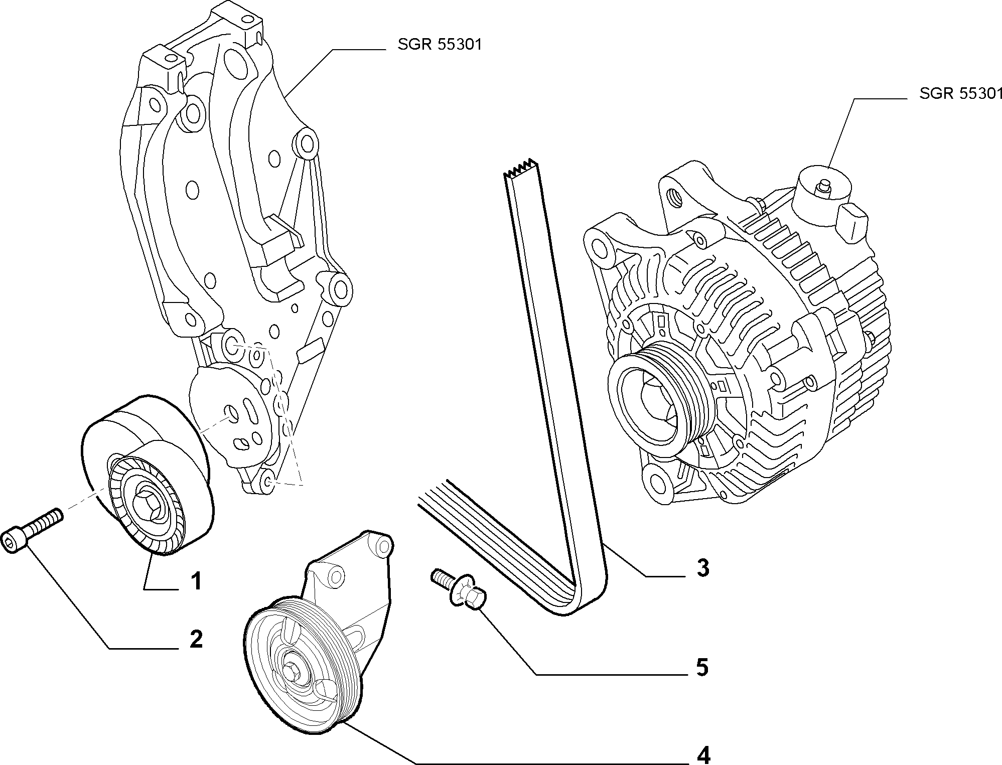 Lancia 9660484680 - Yönləndirmə / Bələdçi Kasnağı, v-yivli kəmər furqanavto.az