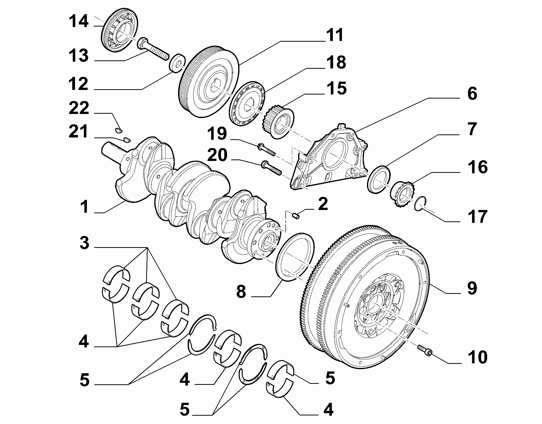 Lancia 9658814080 - Ring Ötürücü, krank mili furqanavto.az