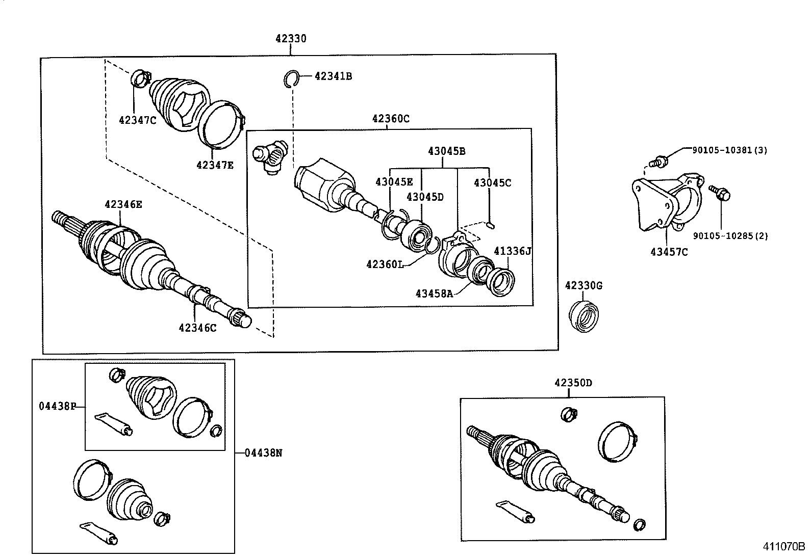 TOYOTA 04438-20380 - Körük, sürücü val furqanavto.az