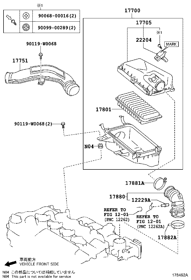 TOYOTA 17801-0Y010 - HAVA FİLTERİ furqanavto.az