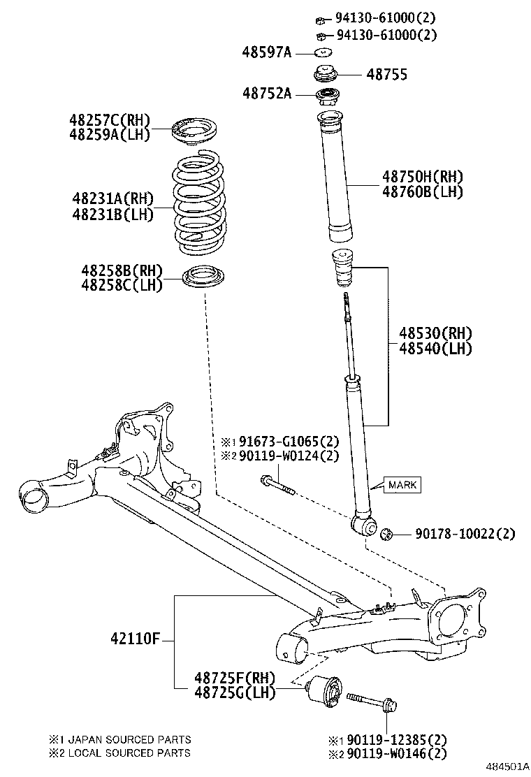 TOYOTA 48755-0D070 - Üst Strut Montajı furqanavto.az