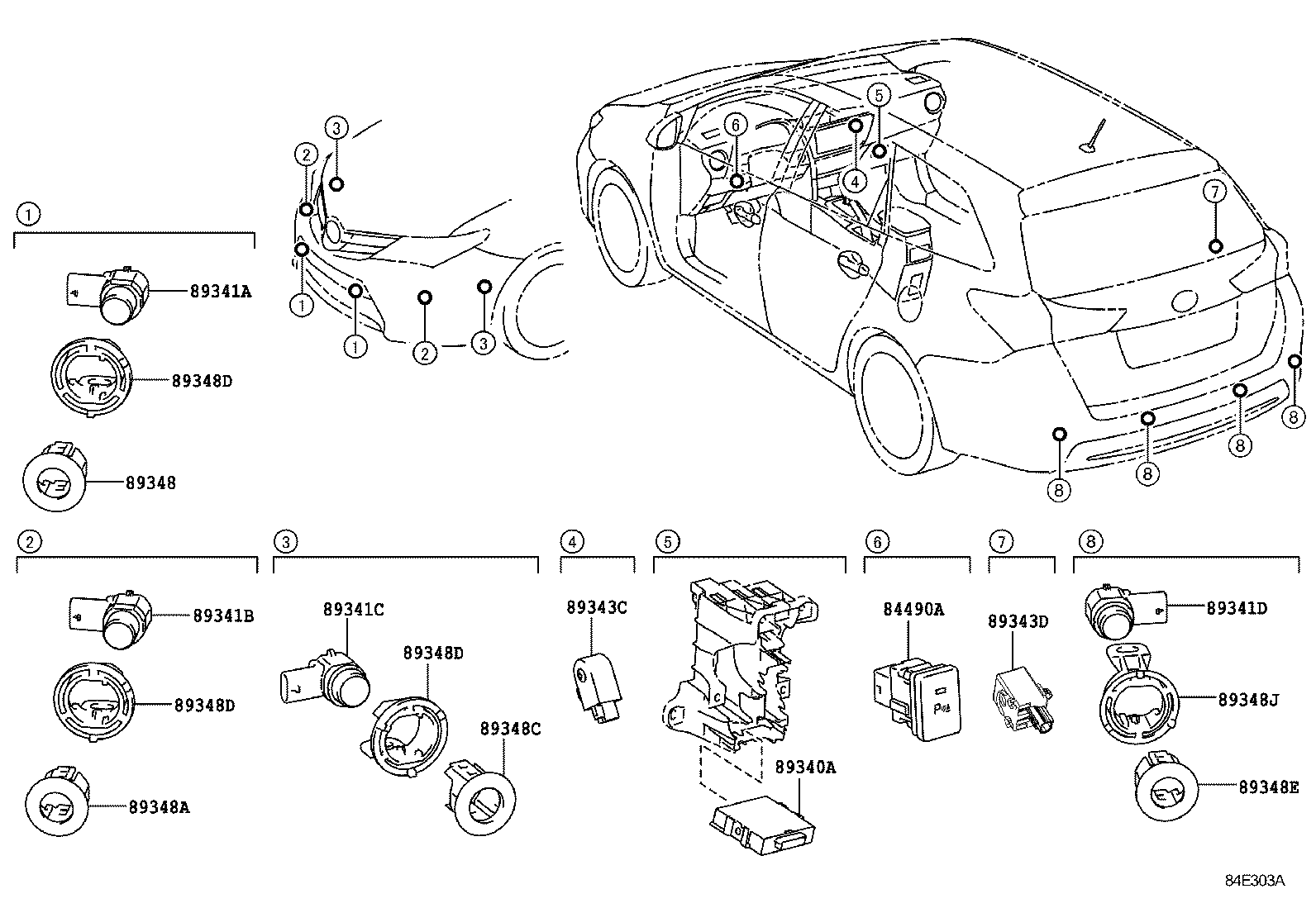 TOYOTA 8934105010B0 - Sensor, parkinq köməkçisi furqanavto.az