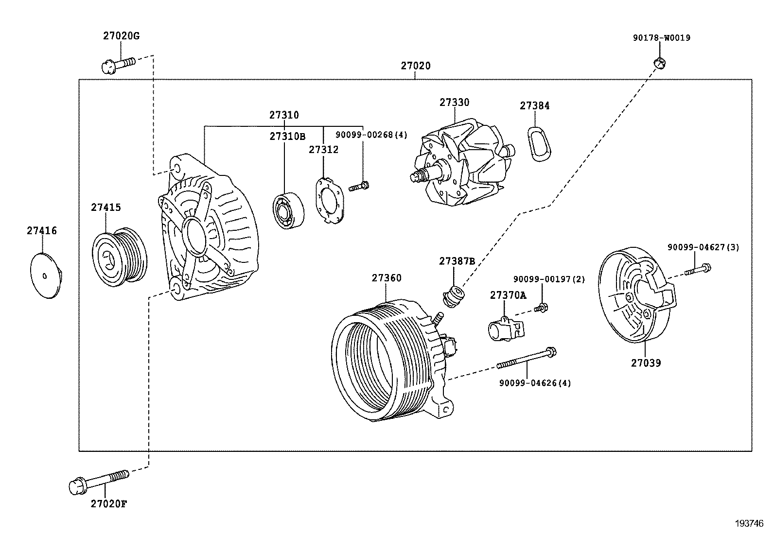 TOYOTA 270600N090 - Alternator furqanavto.az