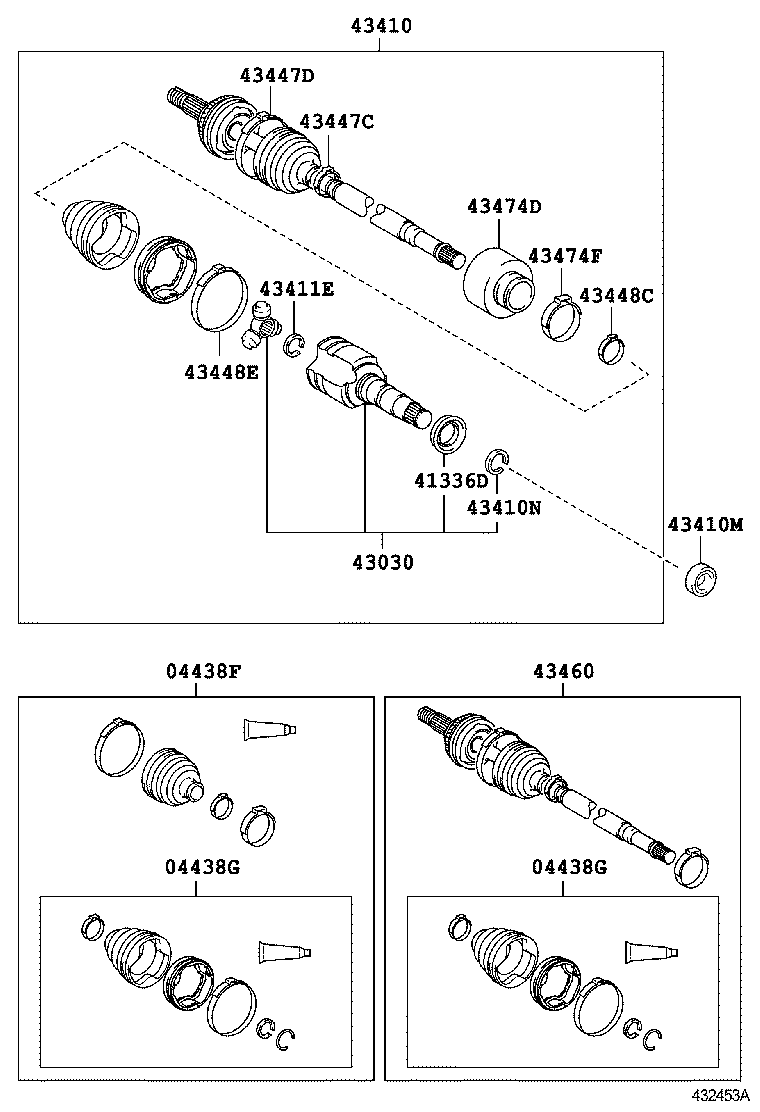 TOYOTA 434100D331 - Sürücü mili furqanavto.az