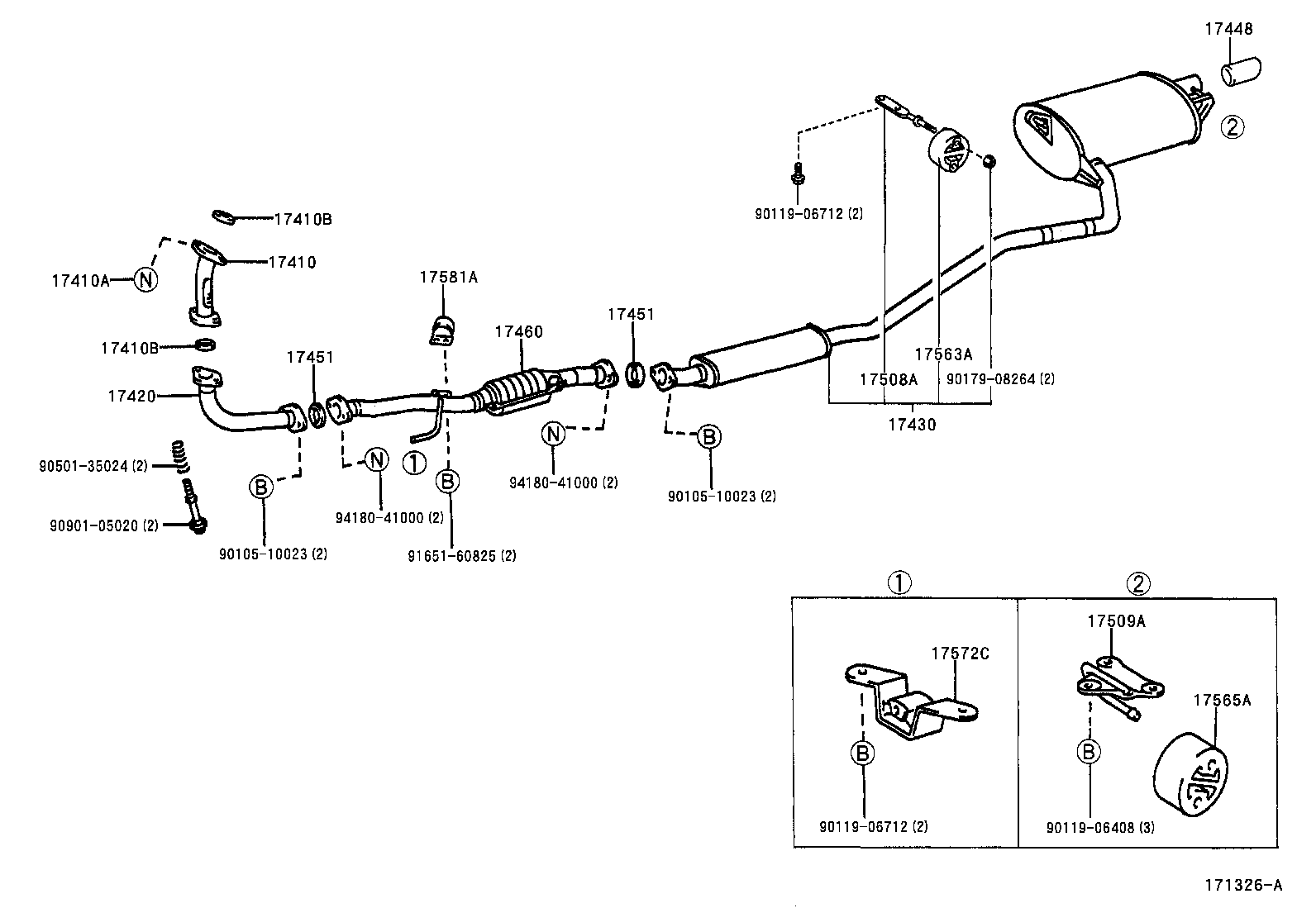 TOYOTA 1746003030 - Katalitik çevirici furqanavto.az