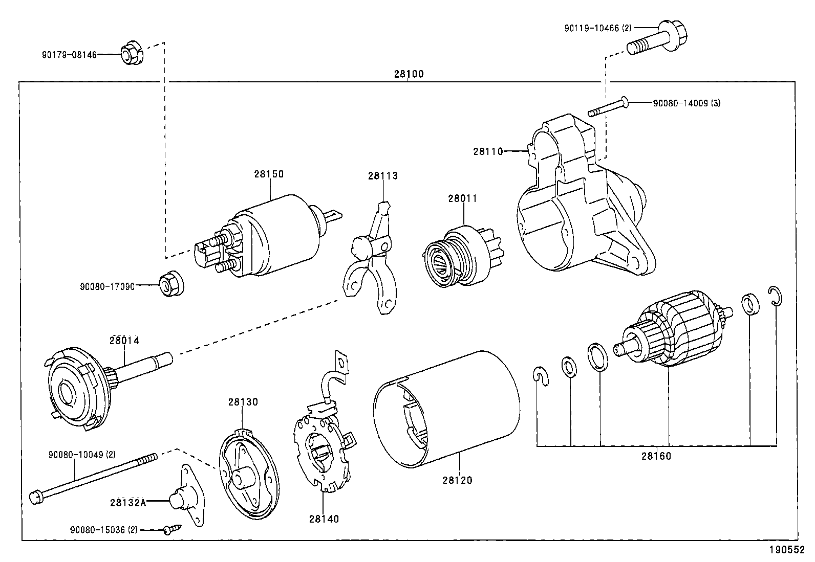 TOYOTA 28150 02080 - Solenoid açarı, başlanğıc furqanavto.az