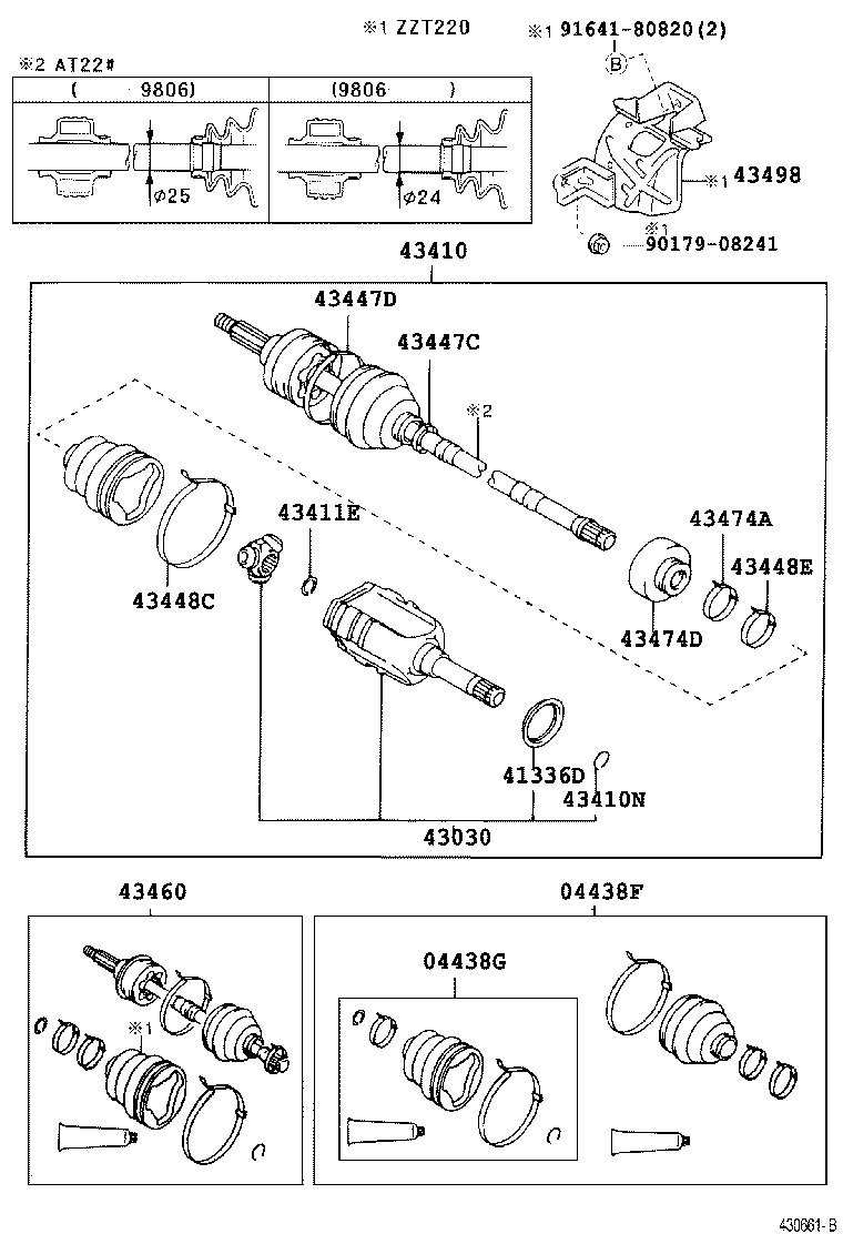 TOYOTA 4304005060 - Birləşmə dəsti, ötürücü val furqanavto.az