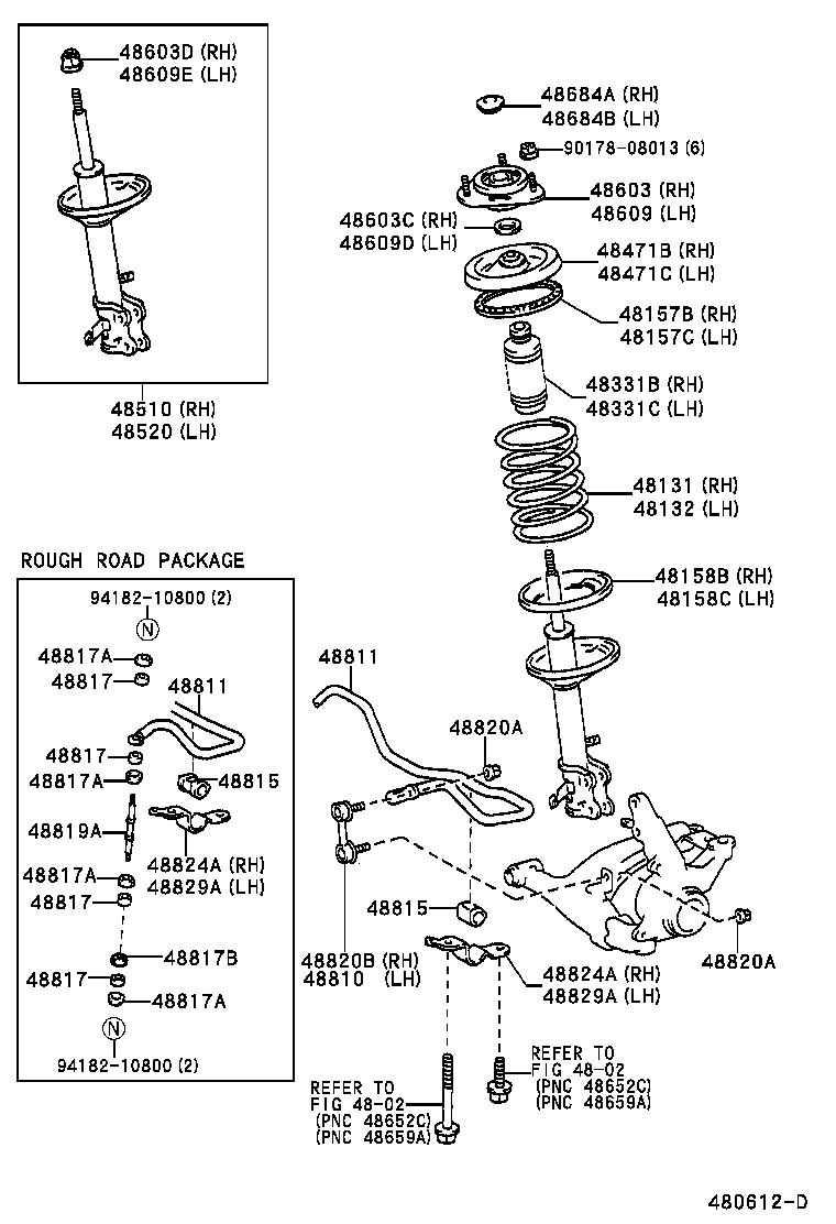 TOYOTA 48815-12280 - Dəstək kol, stabilizator furqanavto.az