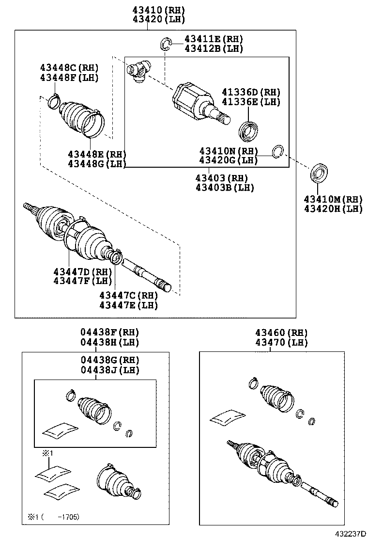 TOYOTA 04437-60090 - Körük, sürücü val furqanavto.az