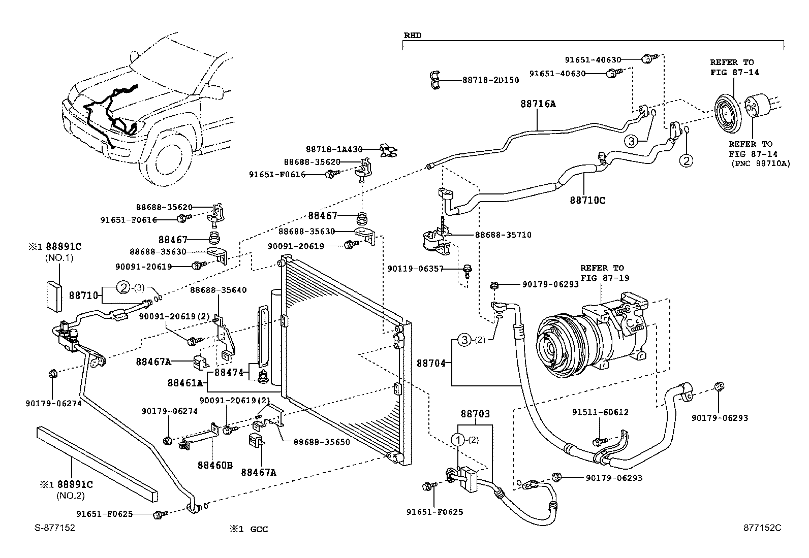 TOYOTA 8846160111 - Kondenser, kondisioner furqanavto.az