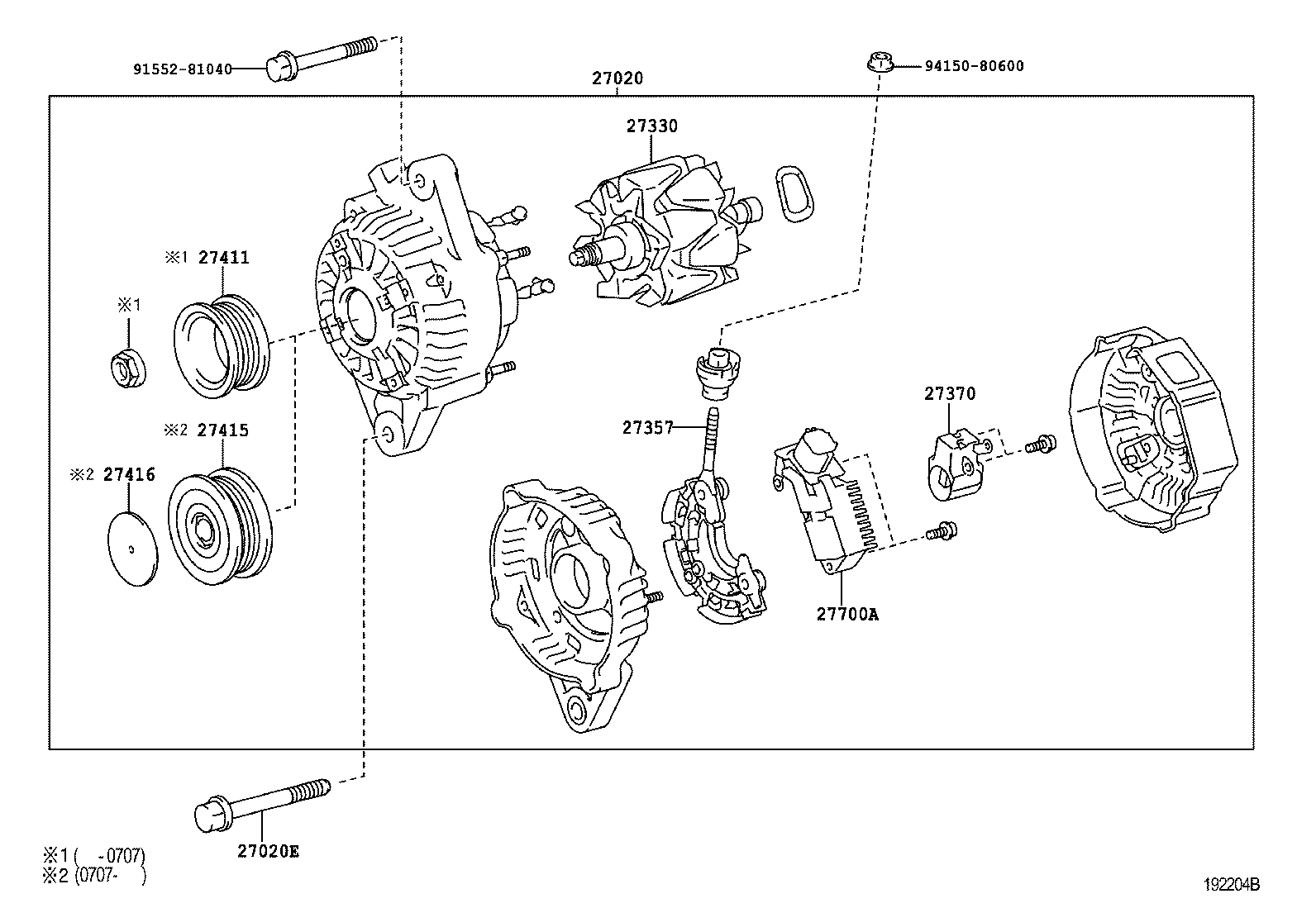 TOYOTA 27060 75310 - Alternator furqanavto.az