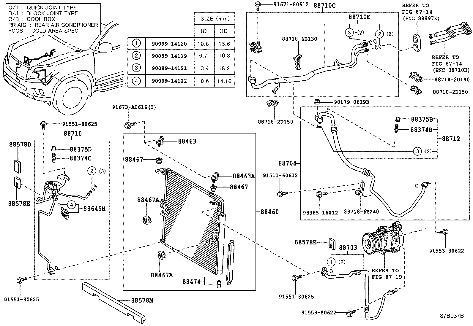 TOYOTA 88460-60430 - Kondenser, kondisioner furqanavto.az