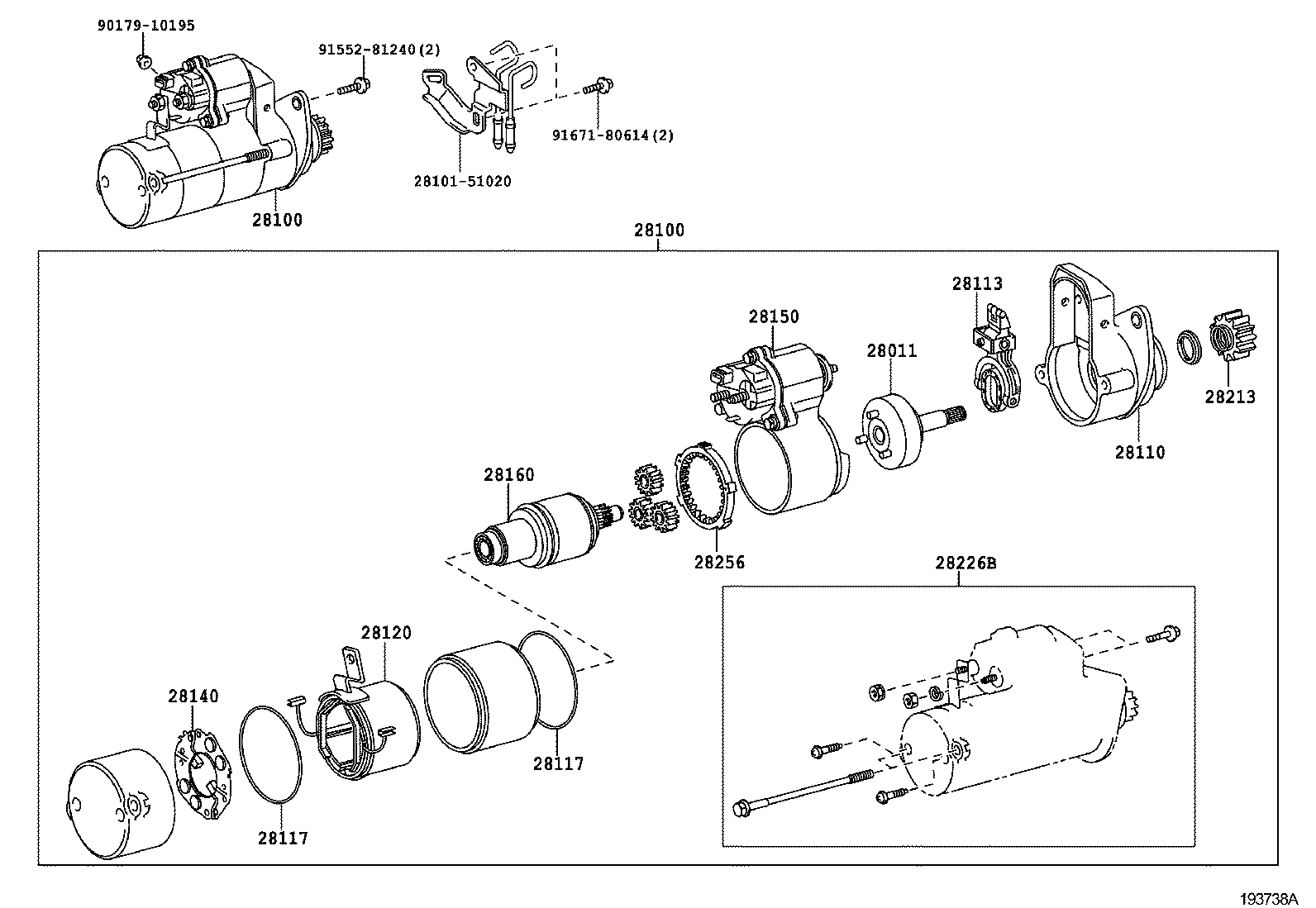 TOYOTA 2810051071 - Başlanğıc furqanavto.az