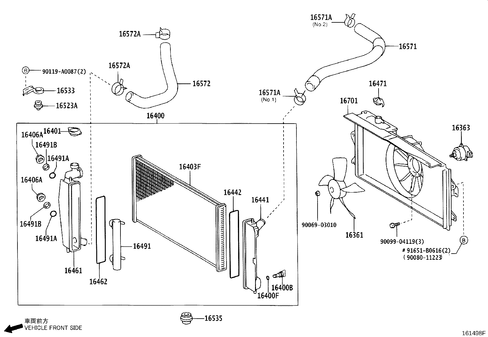 Mitsubishi 16401-72090 - Mühürləmə qapağı, radiator www.furqanavto.az