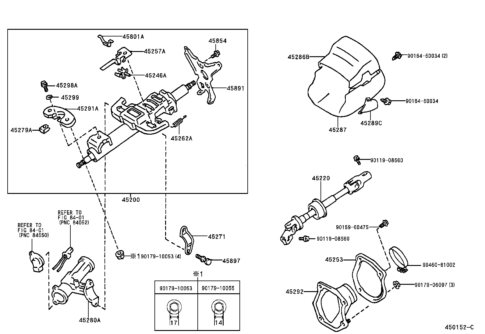 TOYOTA 4522033070 - Birləşmə, sükan mili furqanavto.az