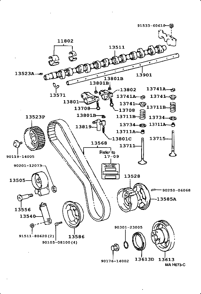 TOYOTA 13540-17010 - Gərginləşdirici, vaxt kəməri furqanavto.az